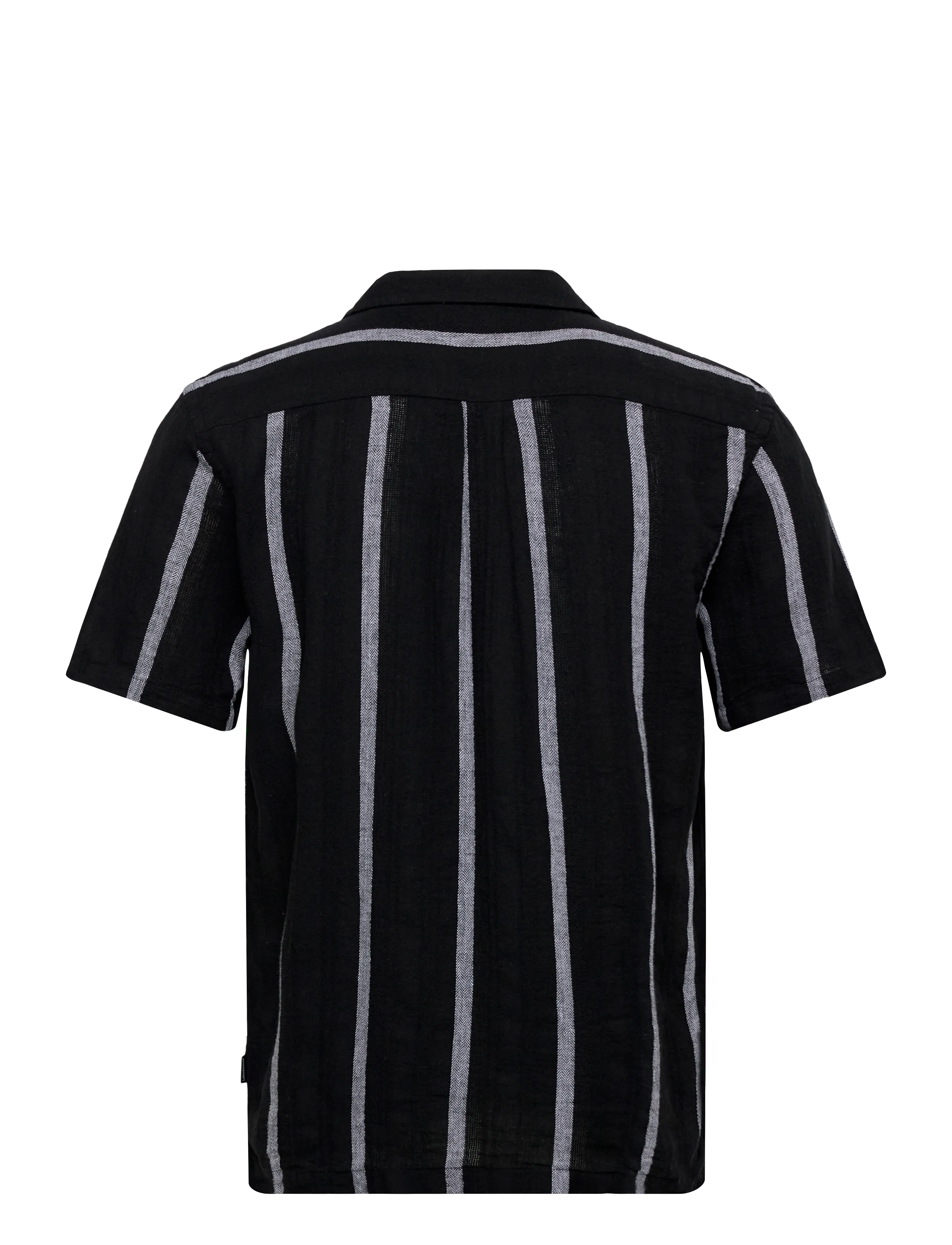 Lindbergh - Structure stripe shirt S/S - koszule lniane - black - 2
