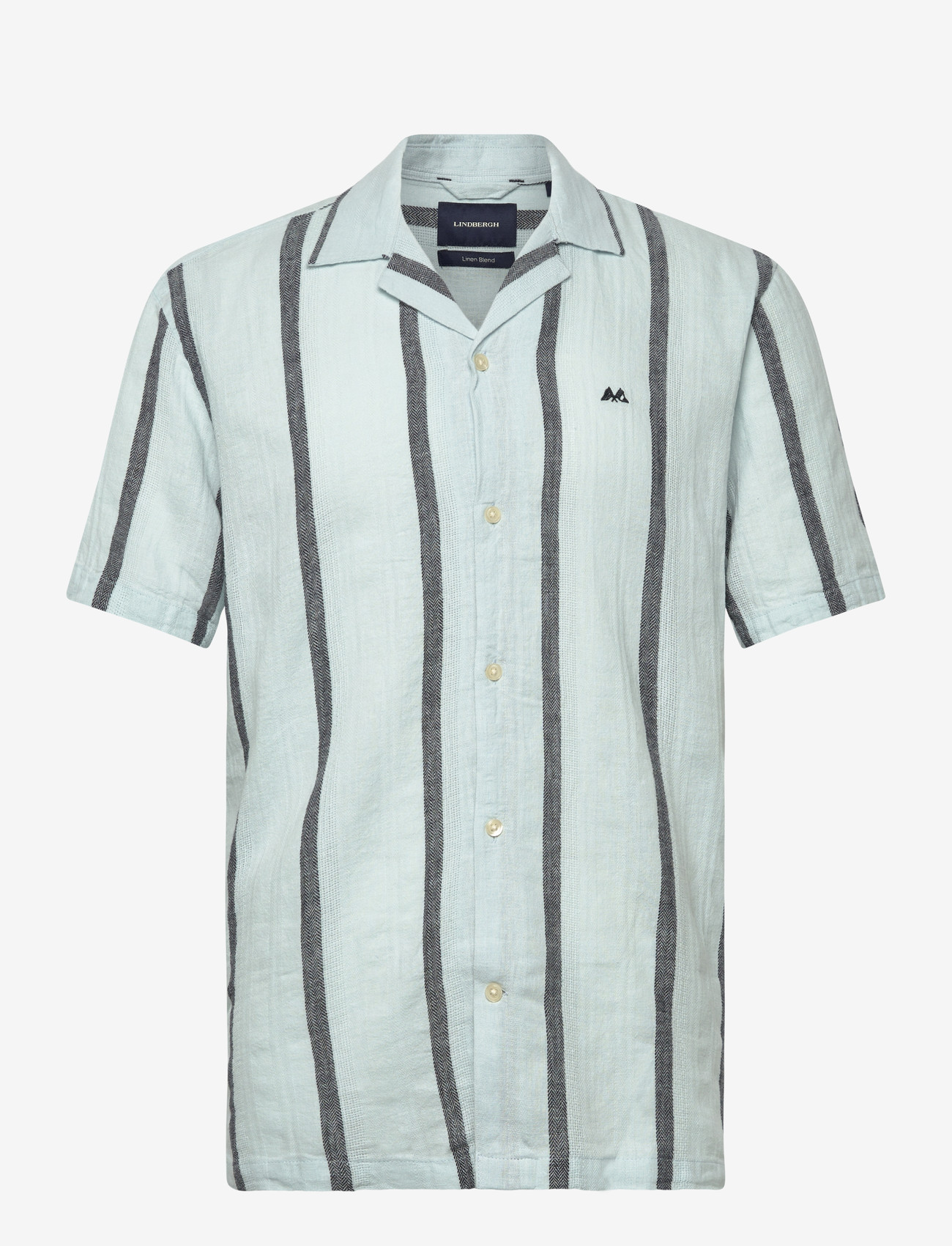Lindbergh - Structure stripe shirt S/S - triibulised särgid - ice blue - 1
