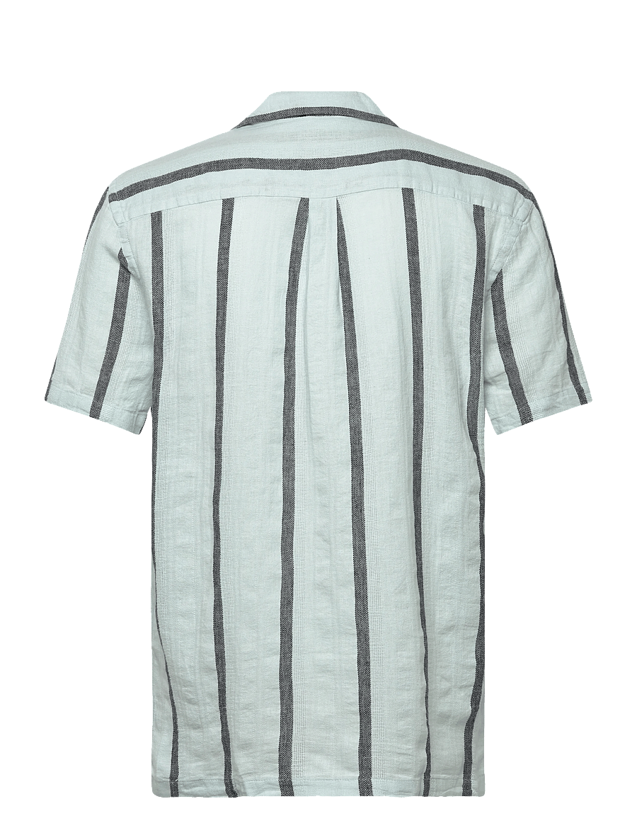 Lindbergh - Structure stripe shirt S/S - gestreifte hemden - ice blue - 2