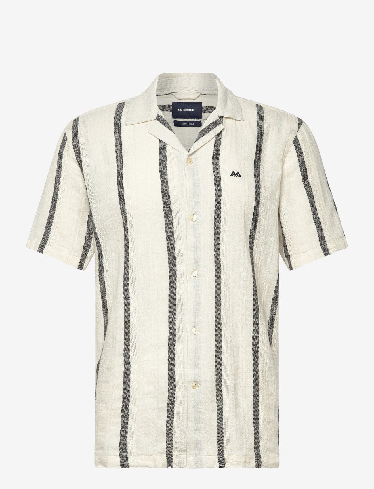 Lindbergh - Structure stripe shirt S/S - triibulised särgid - off white - 1