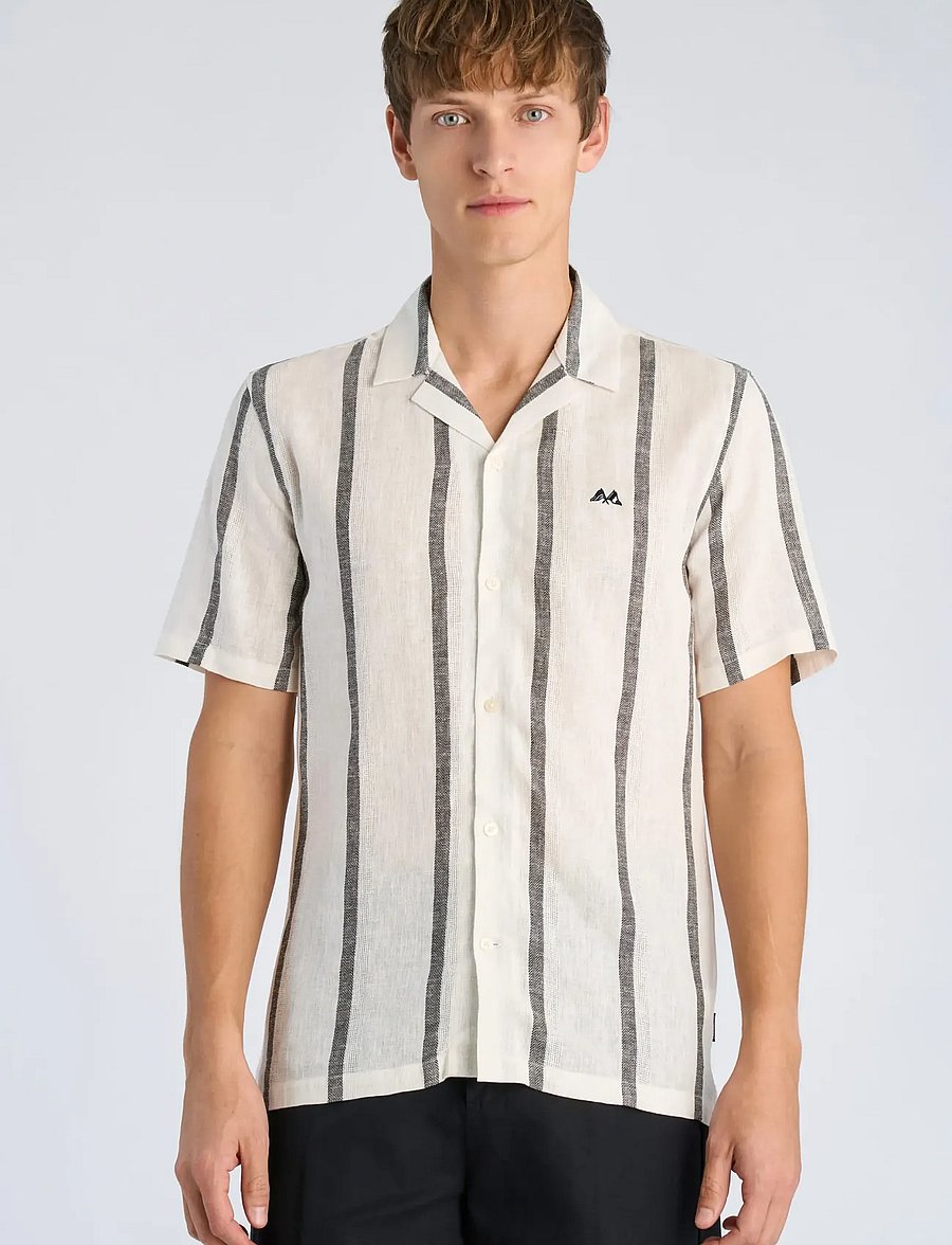 Lindbergh - Structure stripe shirt S/S - gestreifte hemden - off white - 3