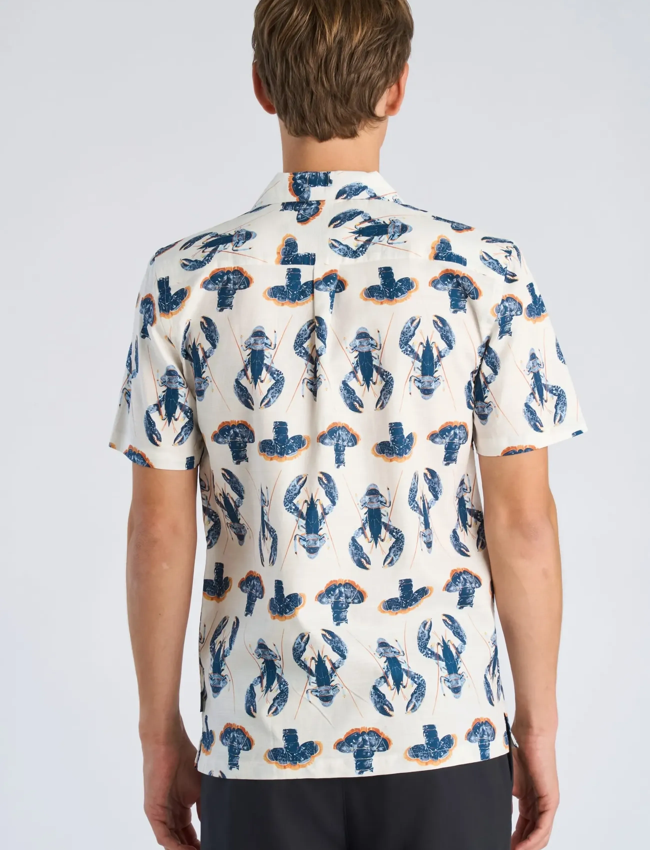 Lindbergh - Cotton/viscose slub AOP resort shir - chemises à motifs - off white - 3