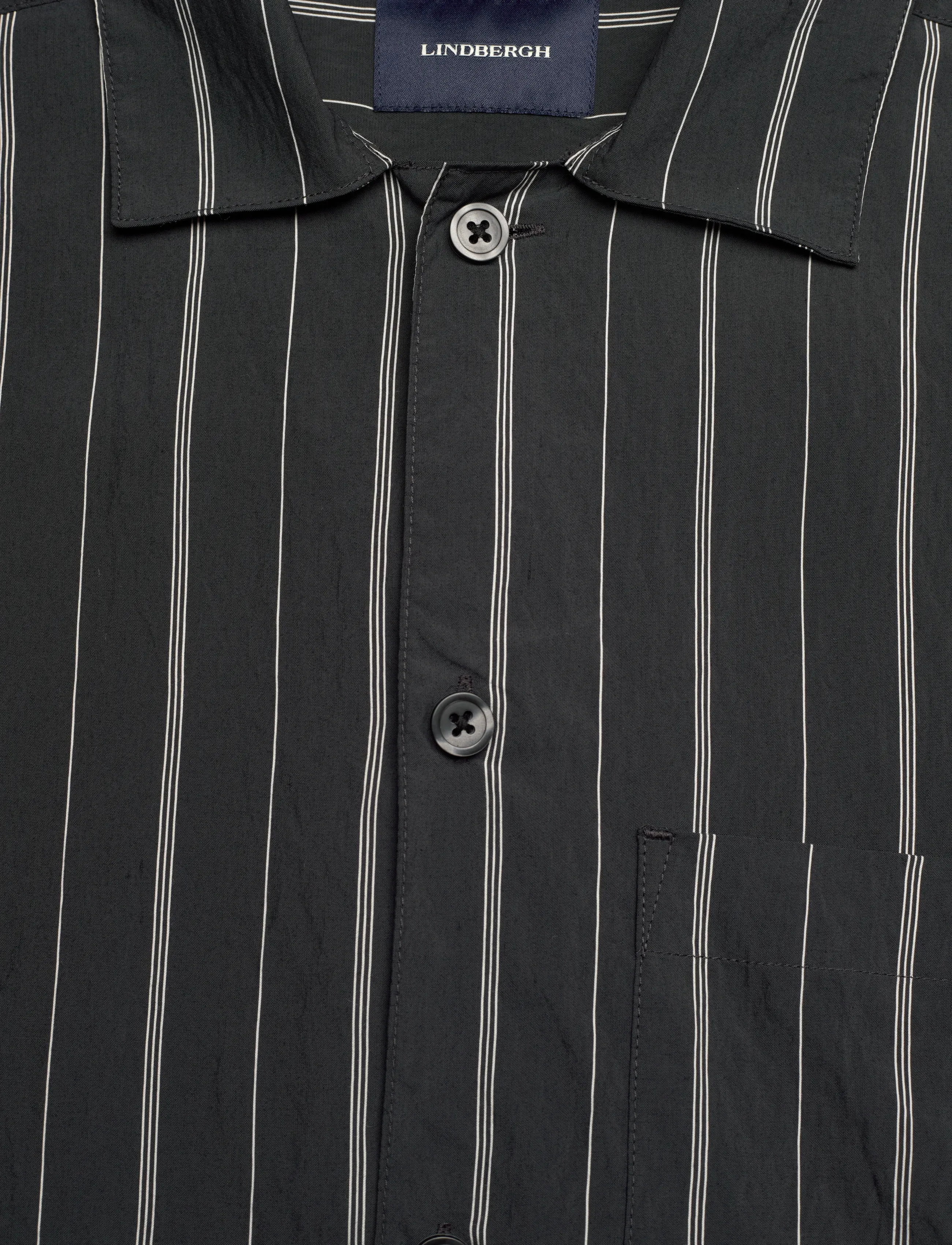 Lindbergh - Viscose resort shirt S/S - gestreifte hemden - dk navy - 2