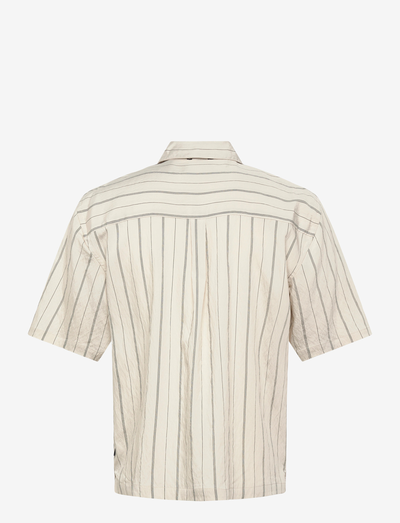 Lindbergh - Viscose resort shirt S/S - stribede skjorter - smoke white - 2