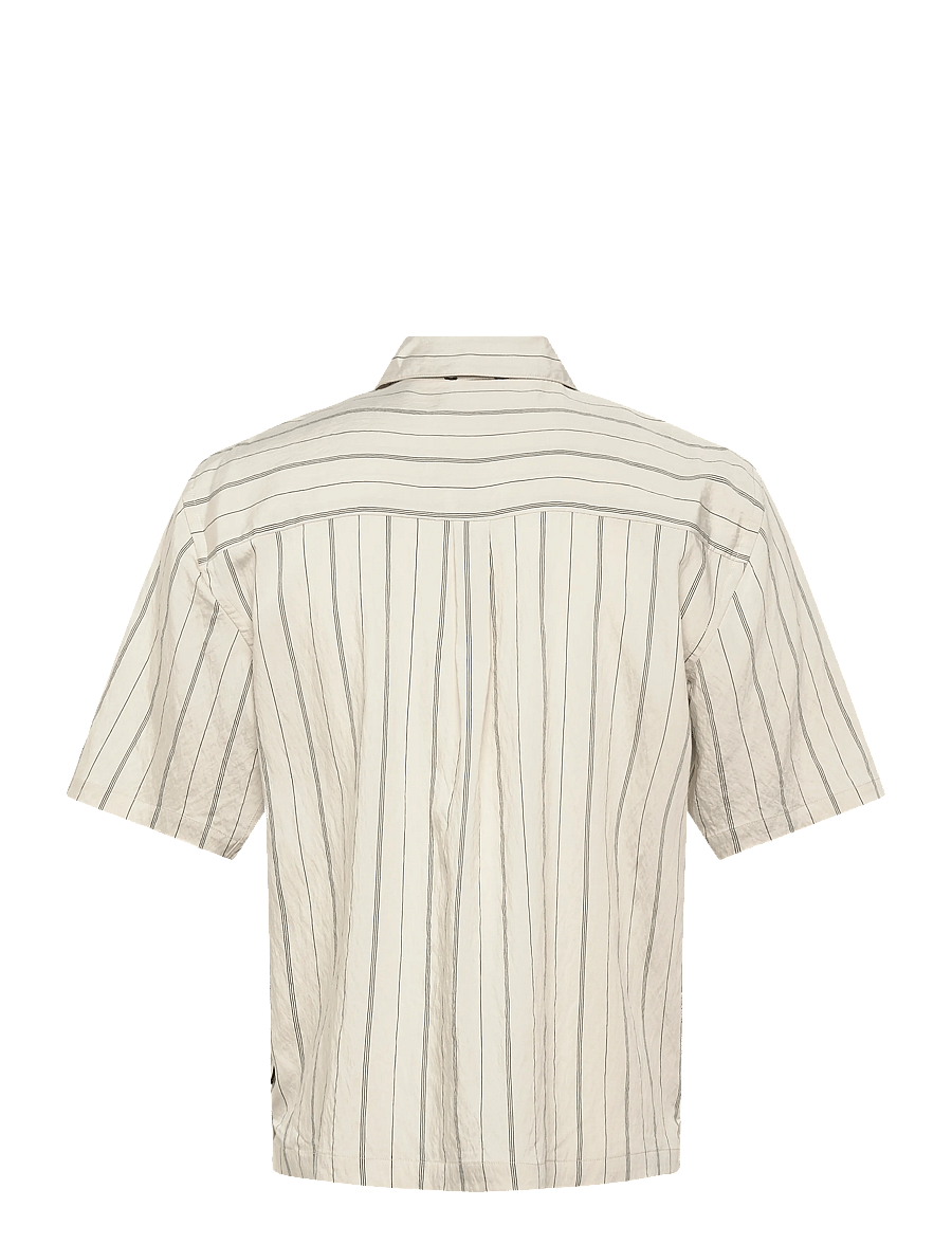 Lindbergh - Viscose resort shirt S/S - gestreifte hemden - smoke white - 2