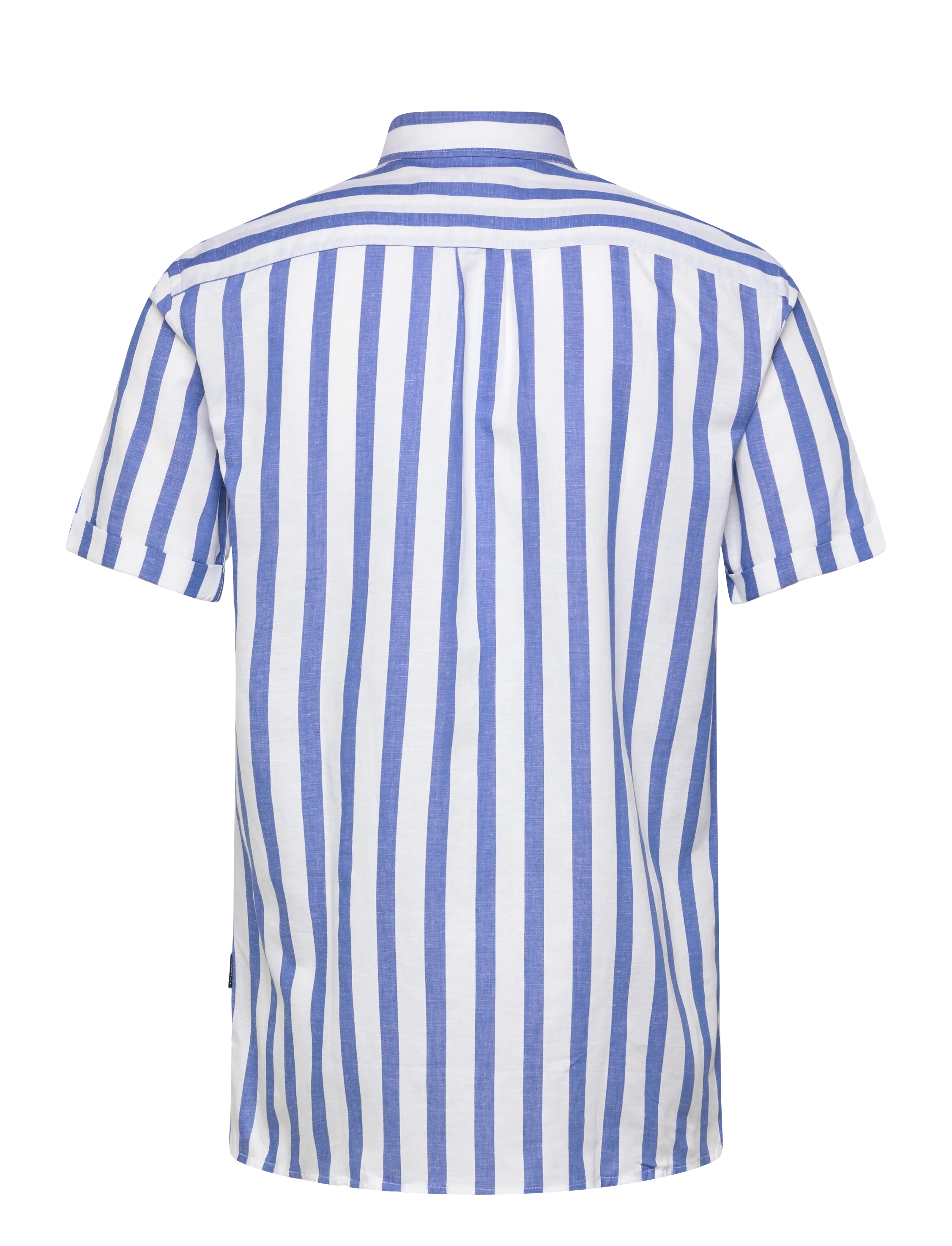 Lindbergh - Striped cotton/linen shirt S/SStriped cotton/linen shirt S/S - gestreifte hemden - blue - 1