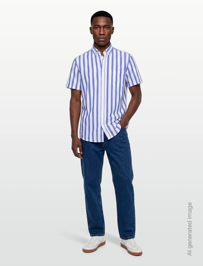Striped Cotton/Linen Shirt S/Sstriped Cotton/Linen Shirt S/S - KortæRmede