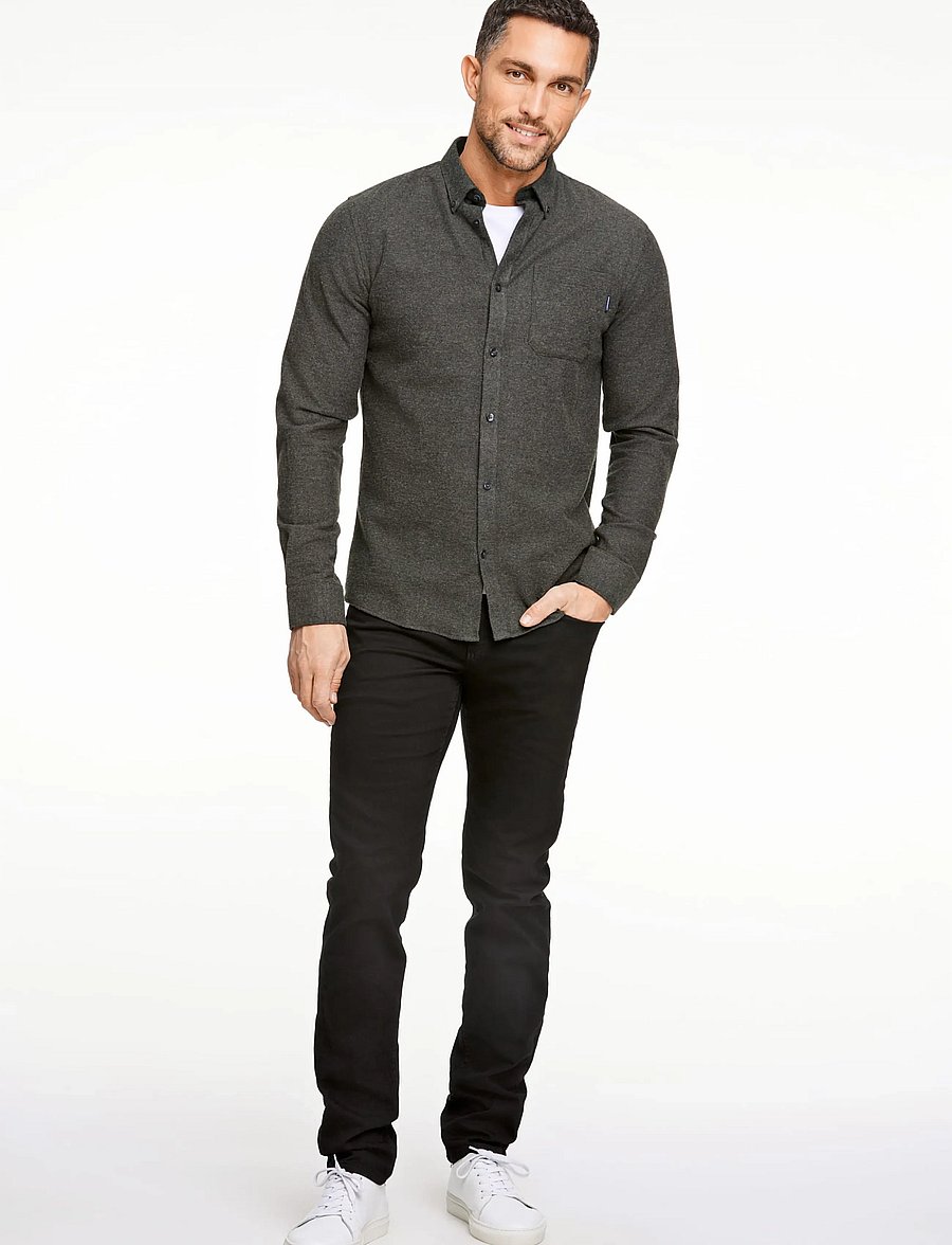 Lindbergh - Brushed twill shirt L/S - flanellsärgid - army - 0