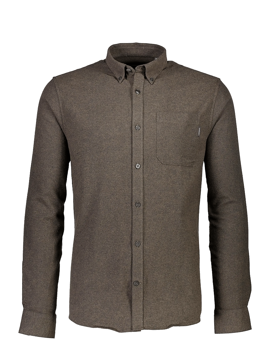 Lindbergh - Brushed twill shirt L/S - flanellsärgid - black olive - 1
