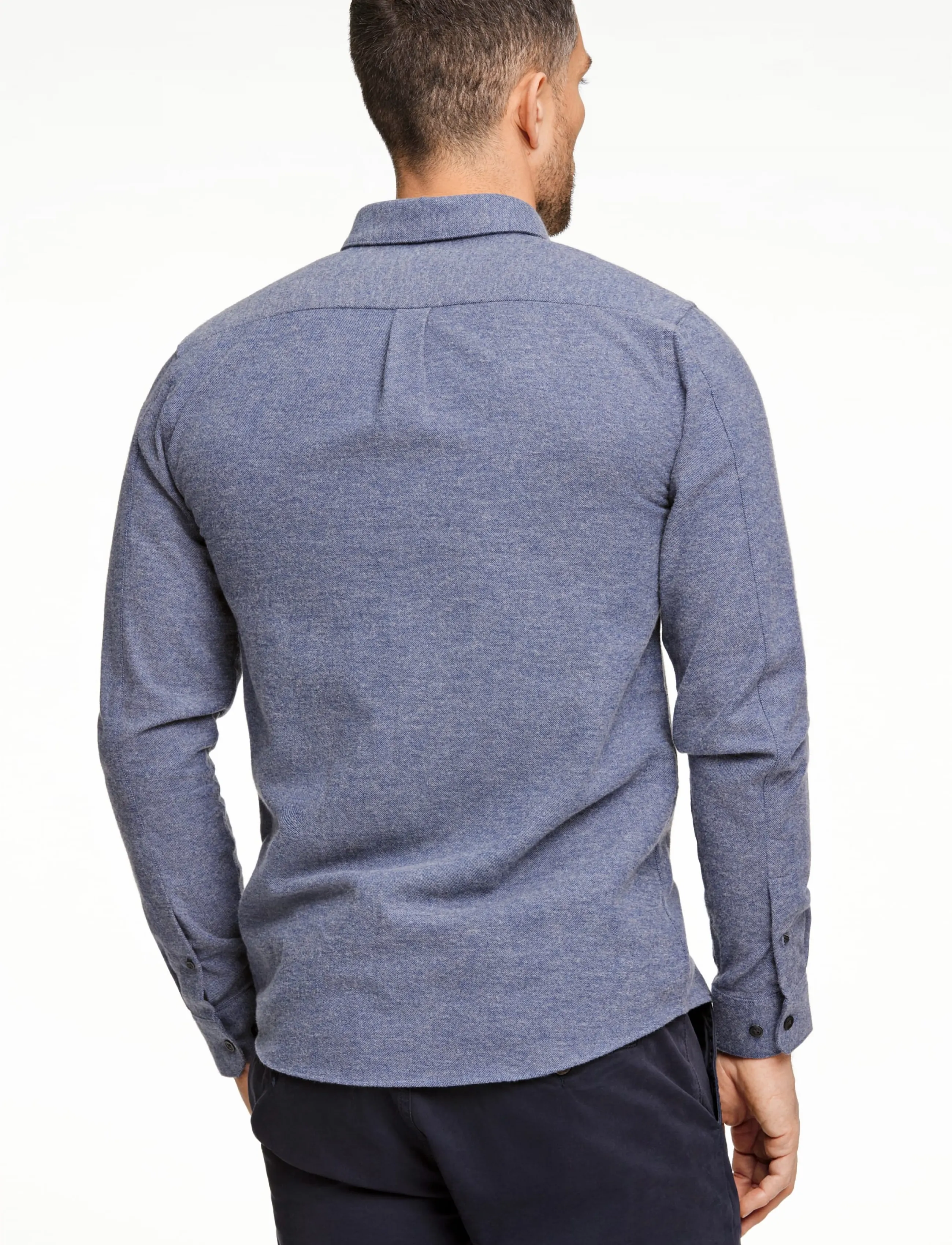 Lindbergh - Brushed twill shirt L/S - flanellsärgid - blue - 4
