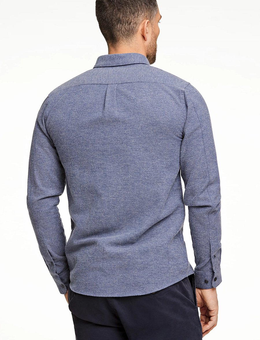 Lindbergh - Brushed twill shirt L/S - flanellsärgid - blue - 4