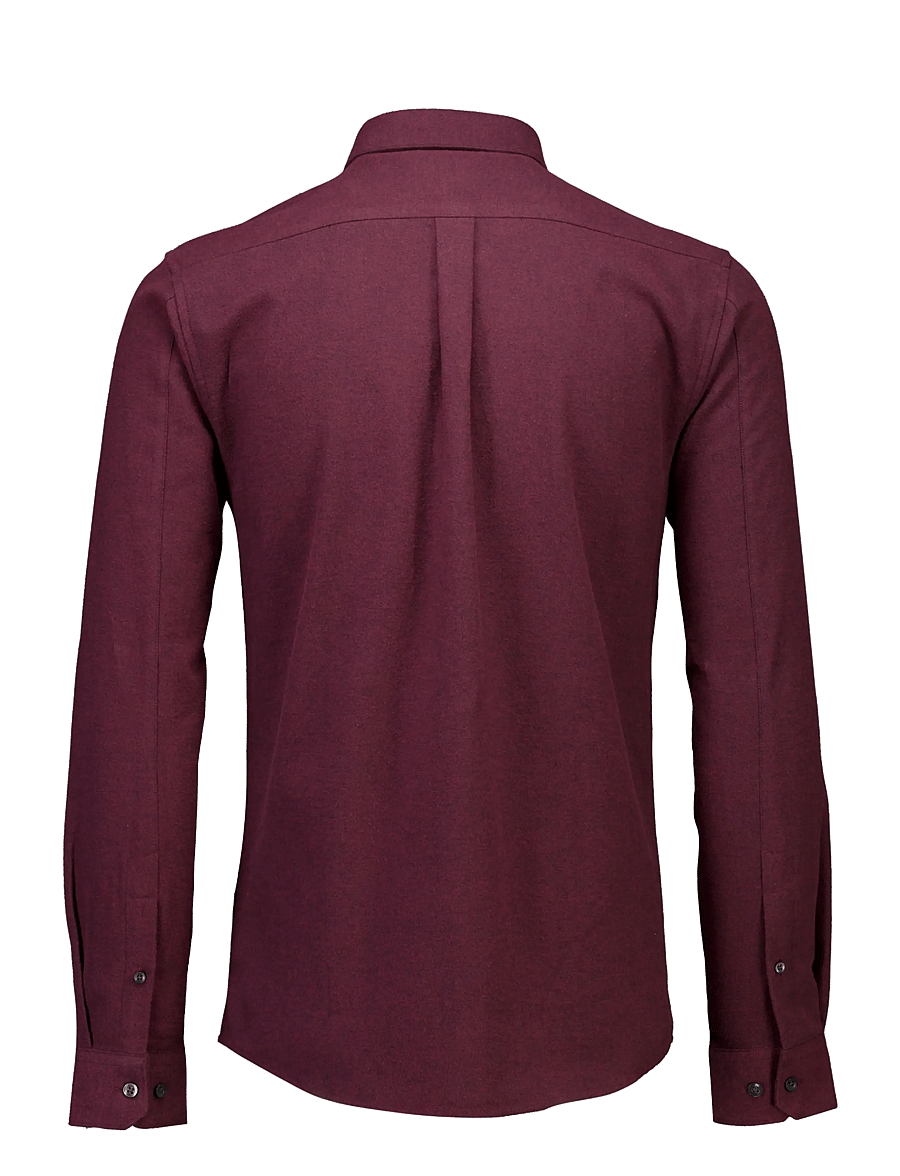 Lindbergh - Brushed twill shirt L/S - flanellsärgid - dk bordeaux - 2