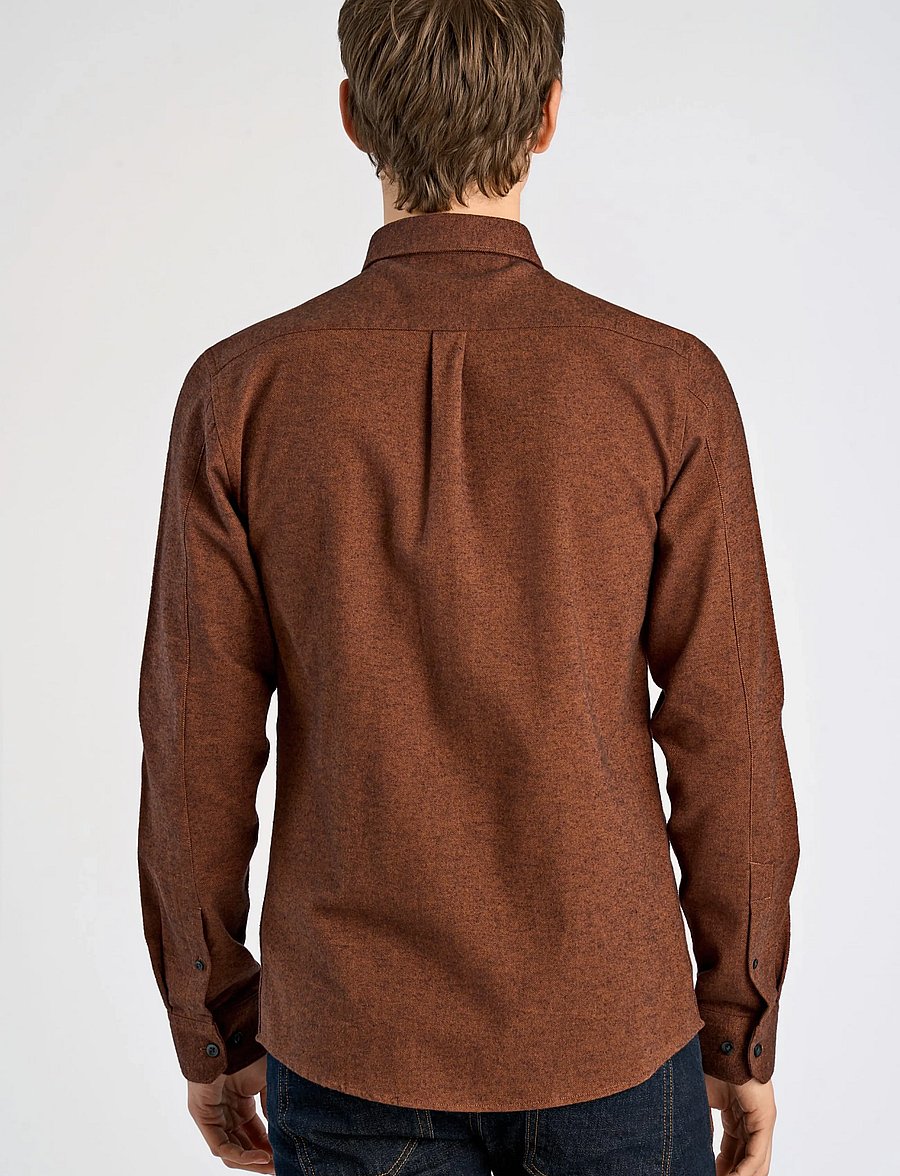 Lindbergh - Brushed twill shirt L/S - flanellsärgid - dk brown - 4