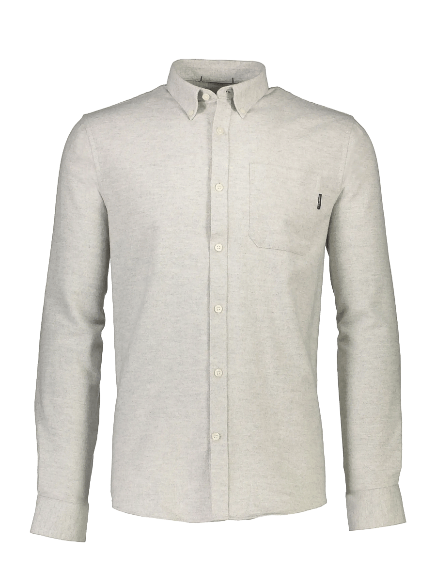 Lindbergh - Brushed twill shirt L/S - flanellsärgid - lt grey - 1
