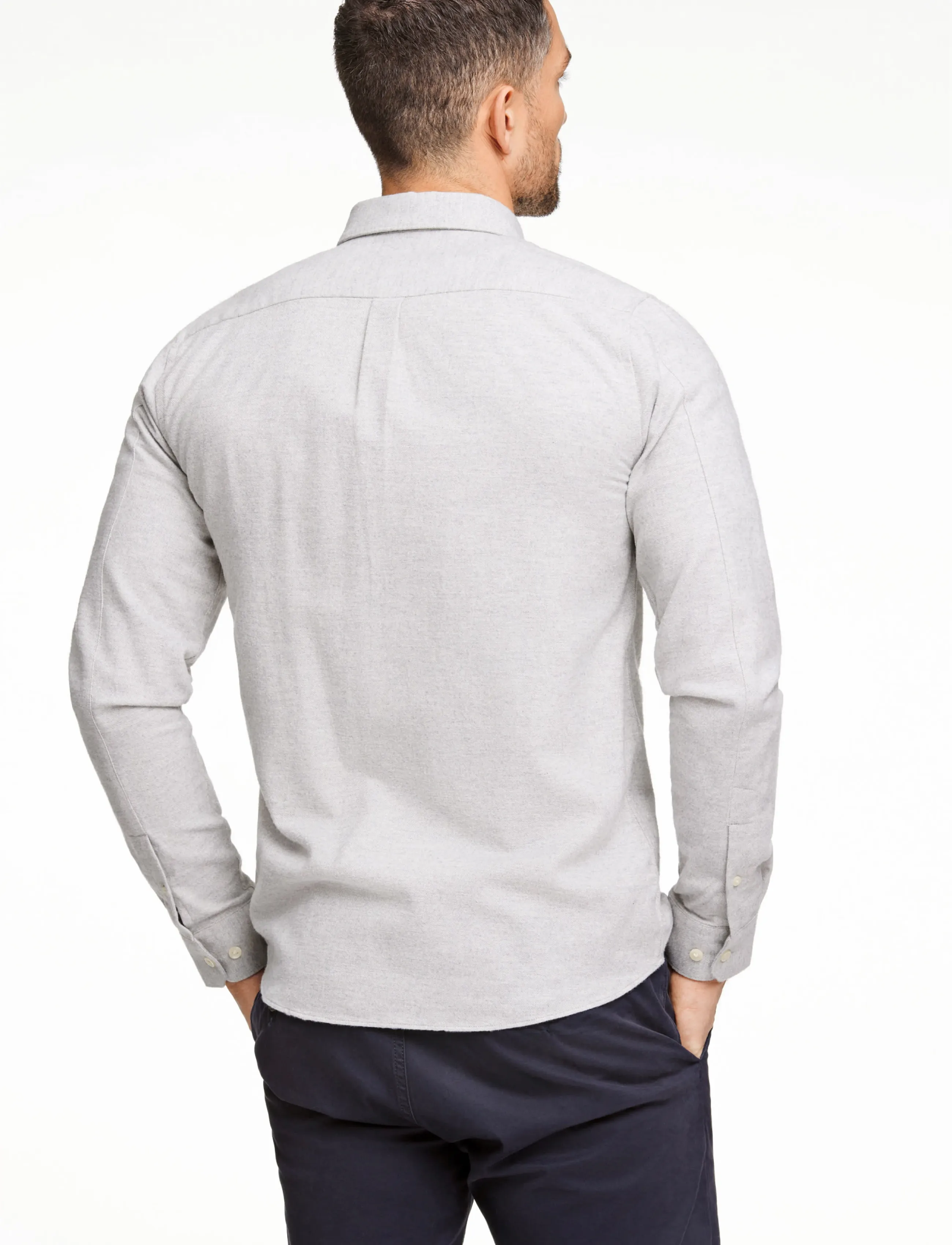 Lindbergh - Brushed twill shirt L/S - flanellsärgid - lt grey - 4