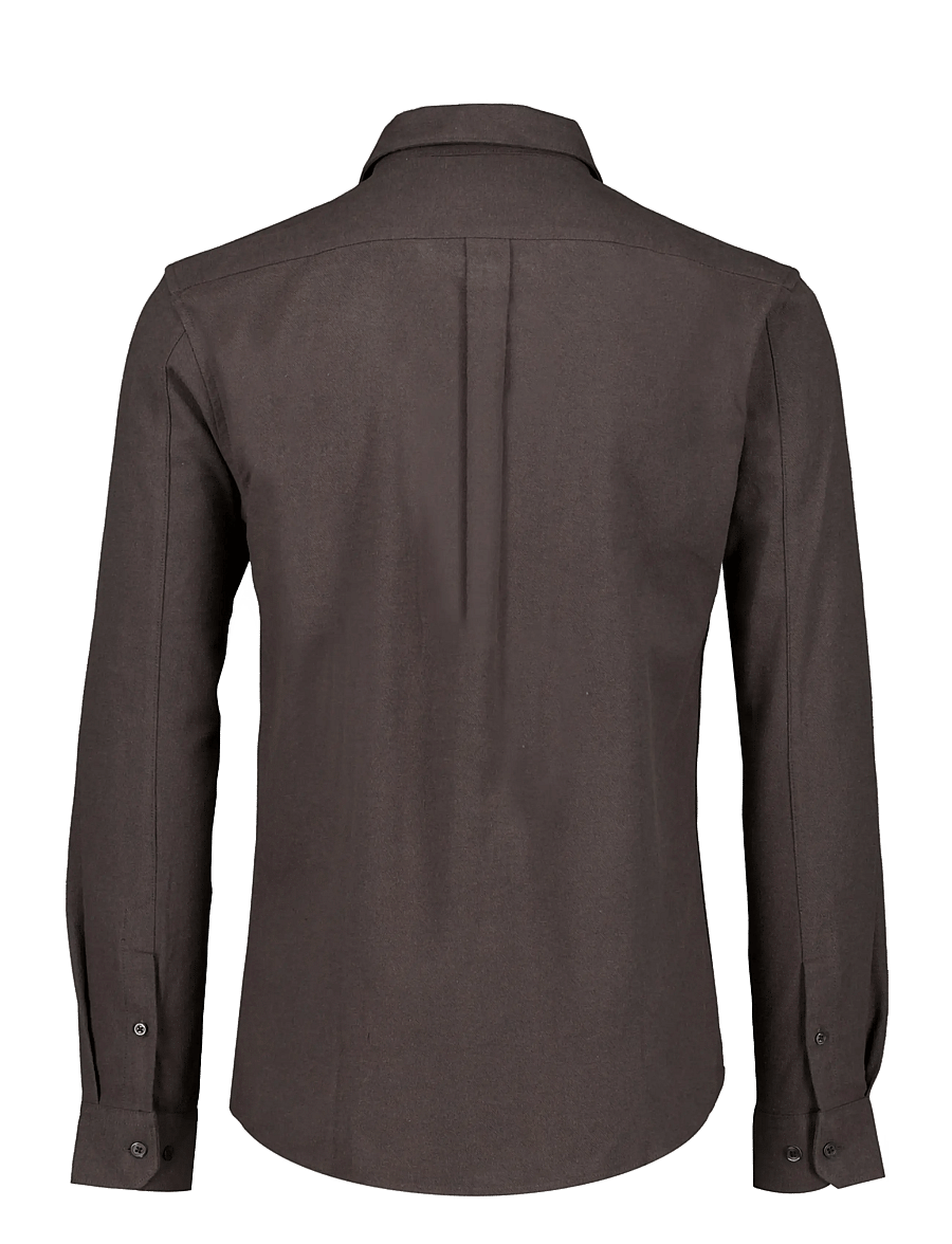 Lindbergh - Brushed cotton shirt L/S - flannel shirts - black olive - 1