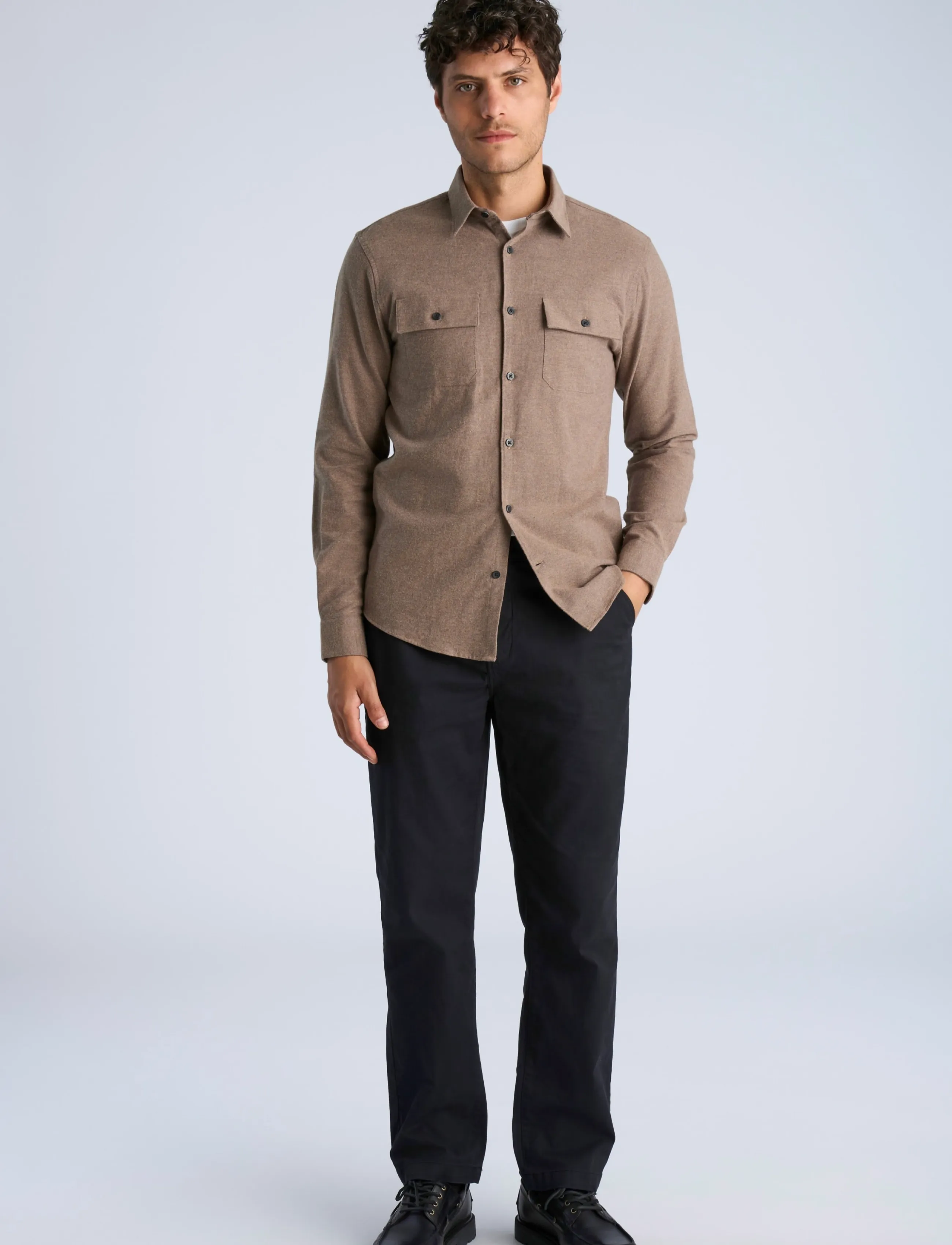 Lindbergh Brushed Cotton Shirt L/S flanellskjortor herr – bild 2