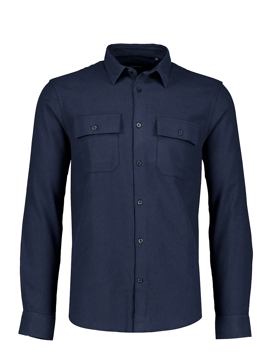 Lindbergh - Brushed cotton shirt L/S - flanellsärgid - navy - 0
