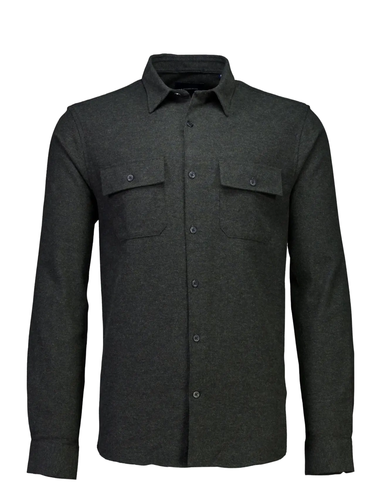 Lindbergh Brushed cotton shirt L/S - Skjortor - ARMY / khaki/green