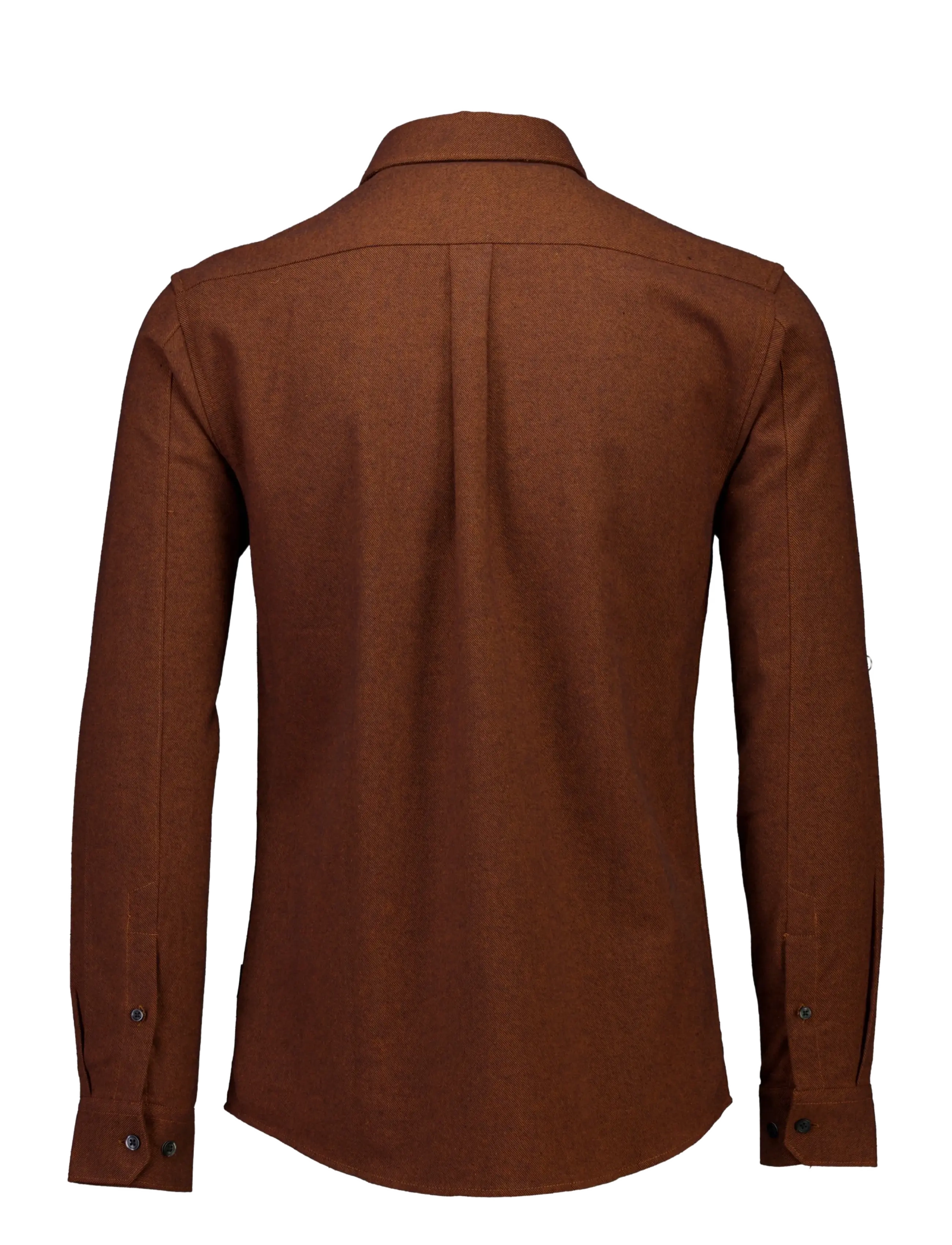 Lindbergh - Brushed cotton shirt L/S - män - dk brown - 2