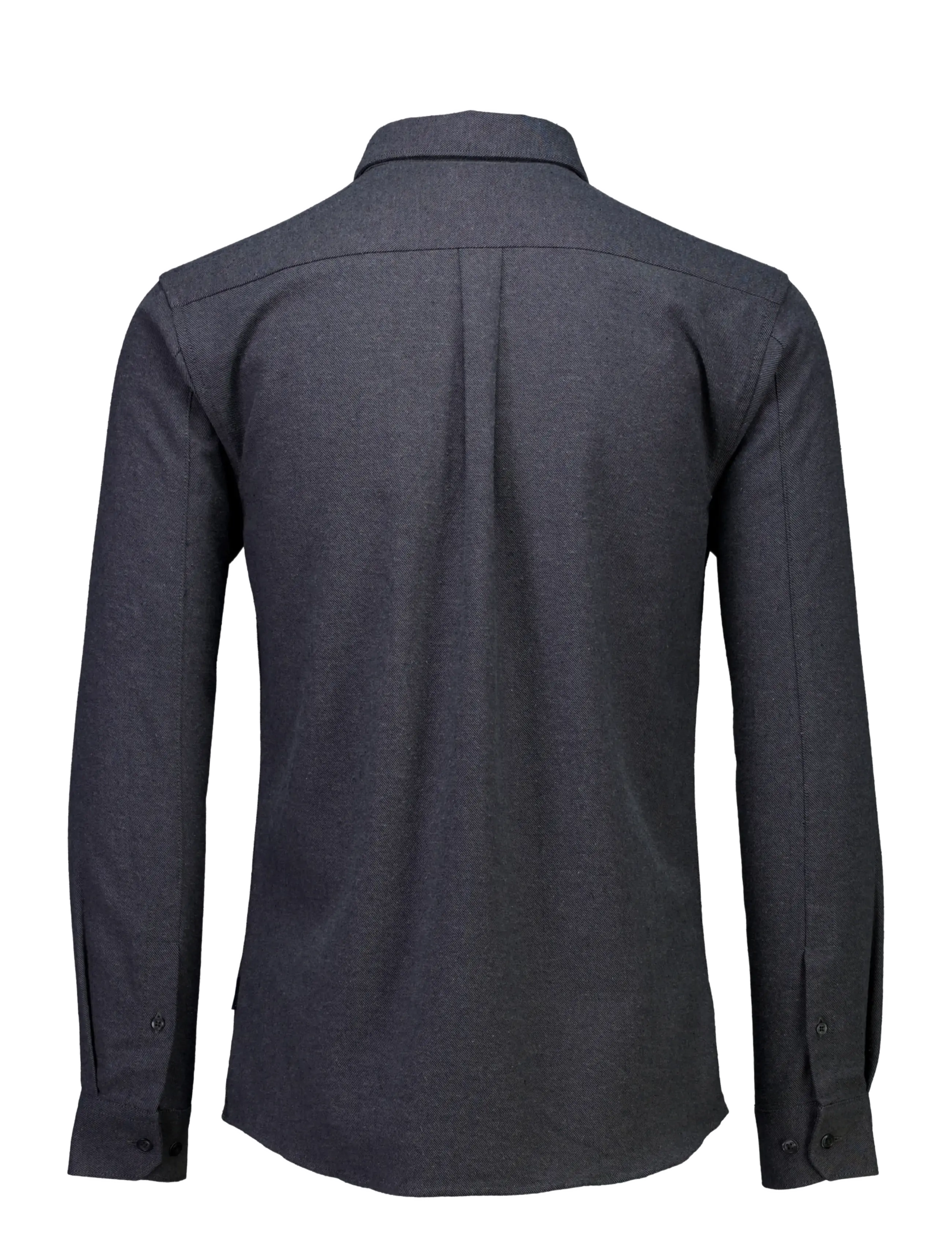 Lindbergh - Brushed cotton shirt L/S - män - dk grey - 2