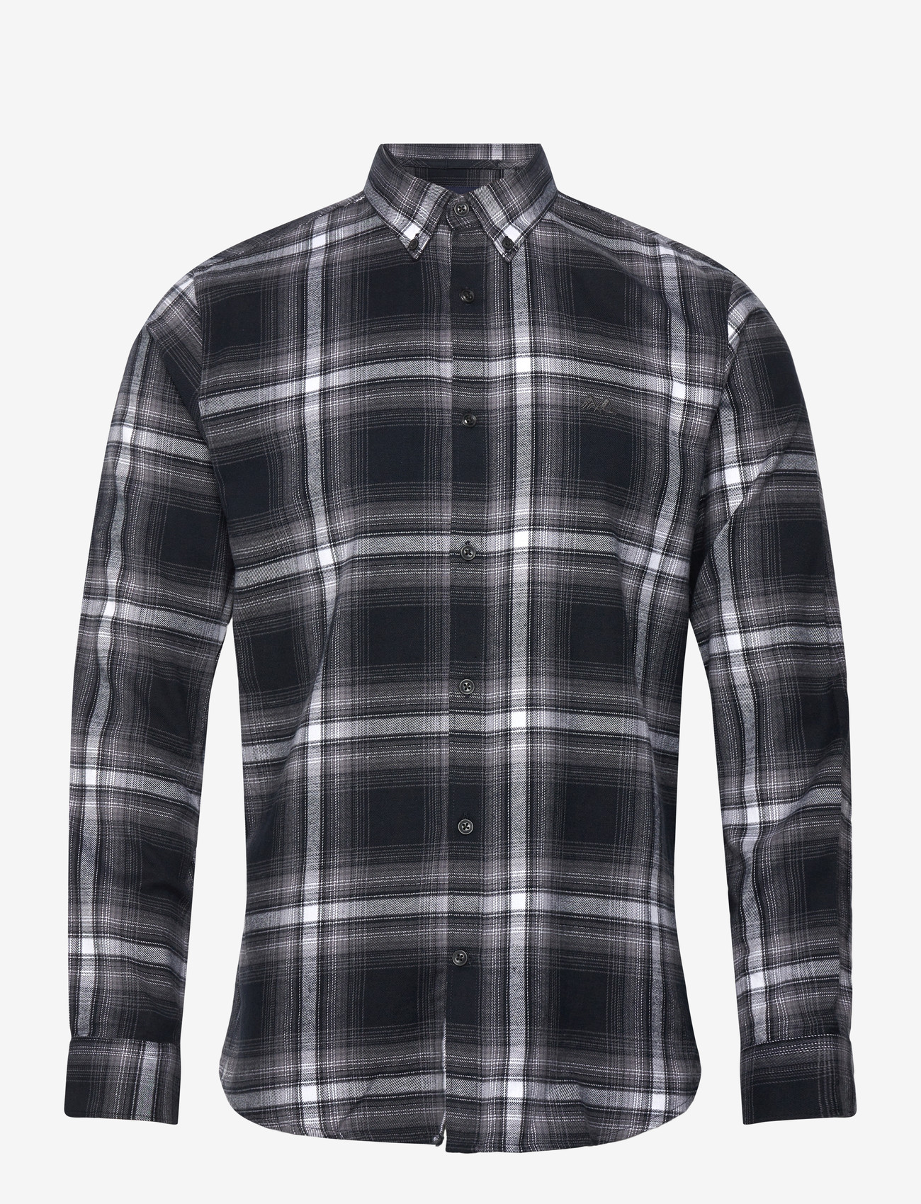 Lindbergh - Brushed checked shirt L/S - casual skjorter - black - 1