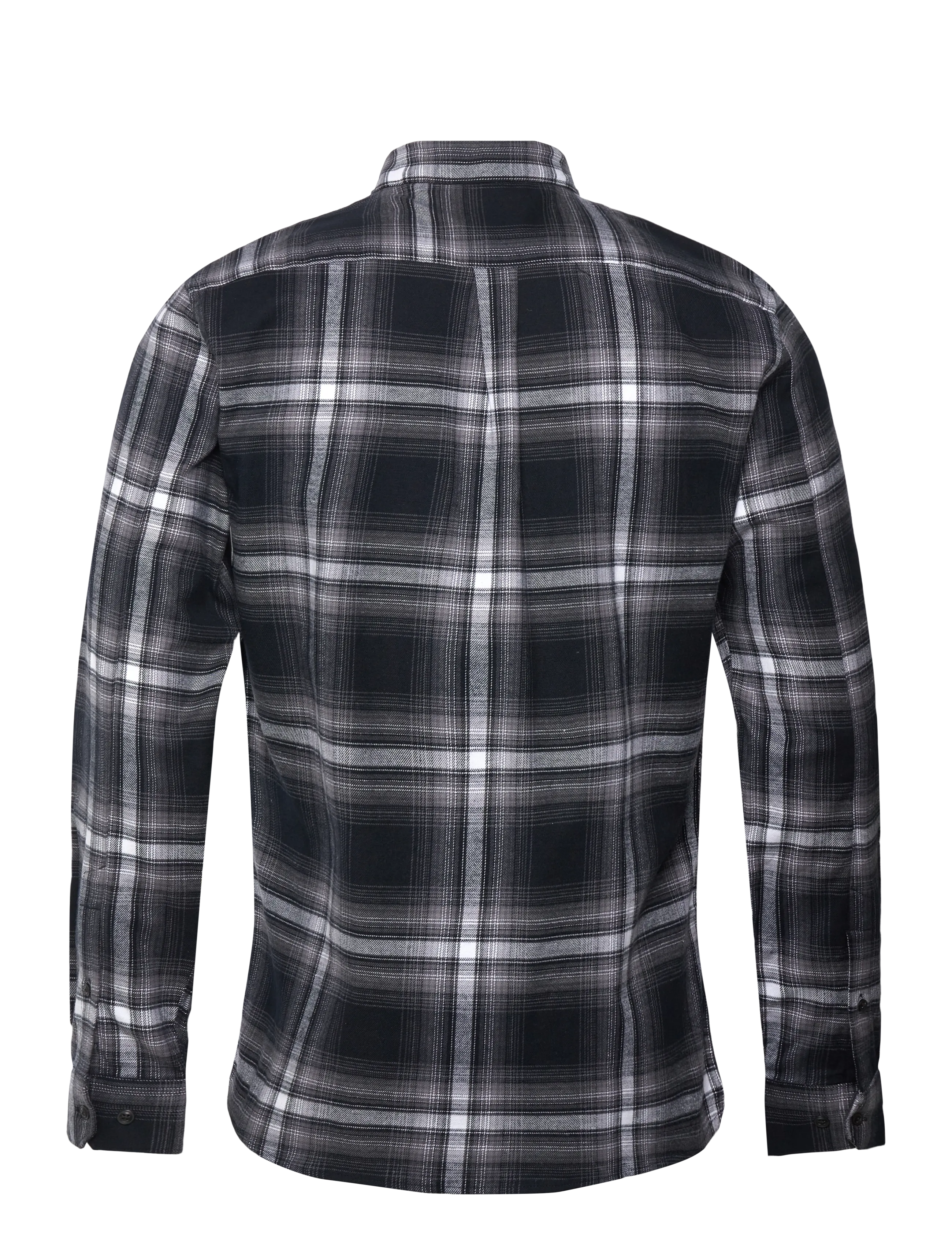 Lindbergh - Brushed checked shirt L/S - flanellskjortor - black - 2