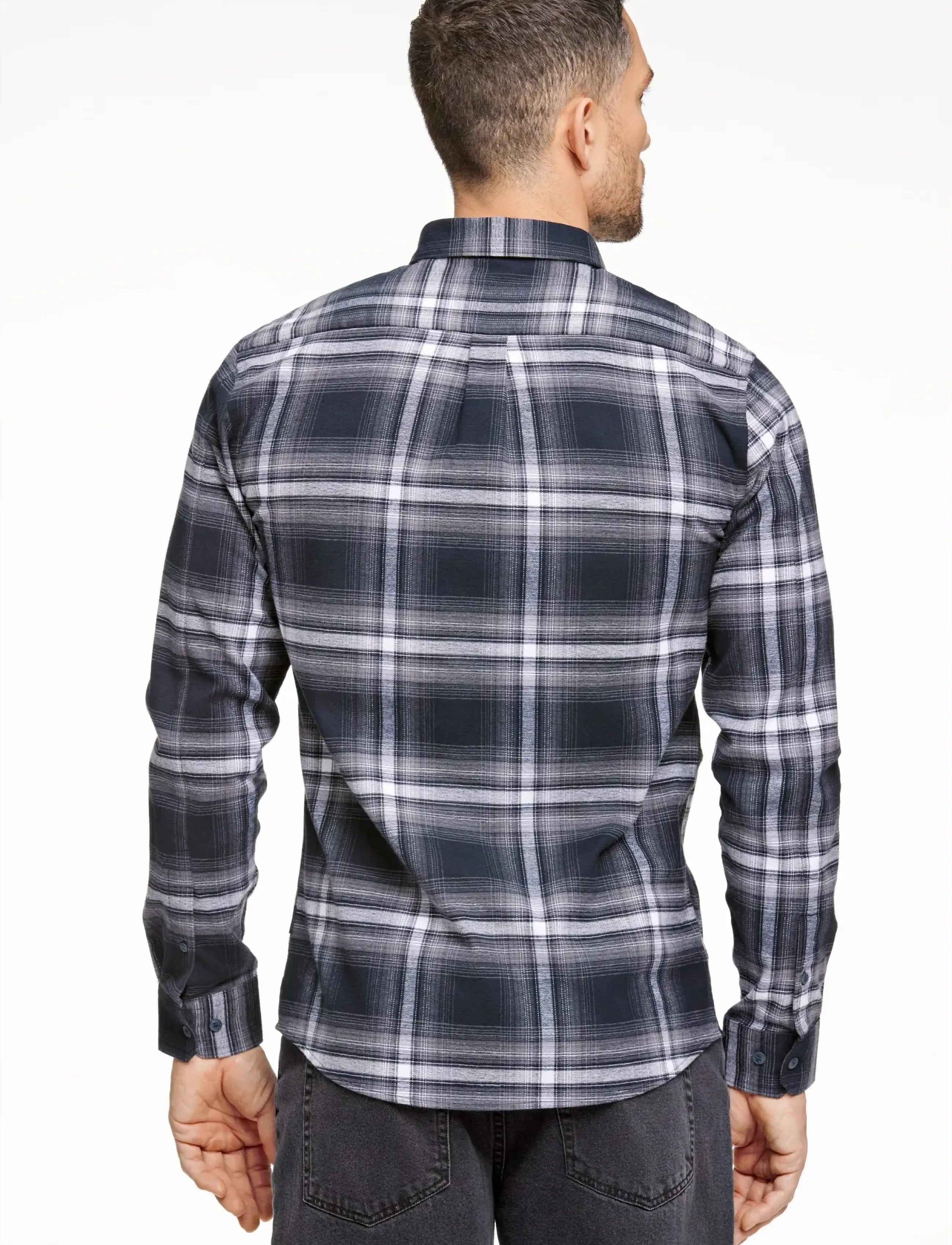 Lindbergh - Brushed checked shirt L/S - flanellskjortor - black - 4