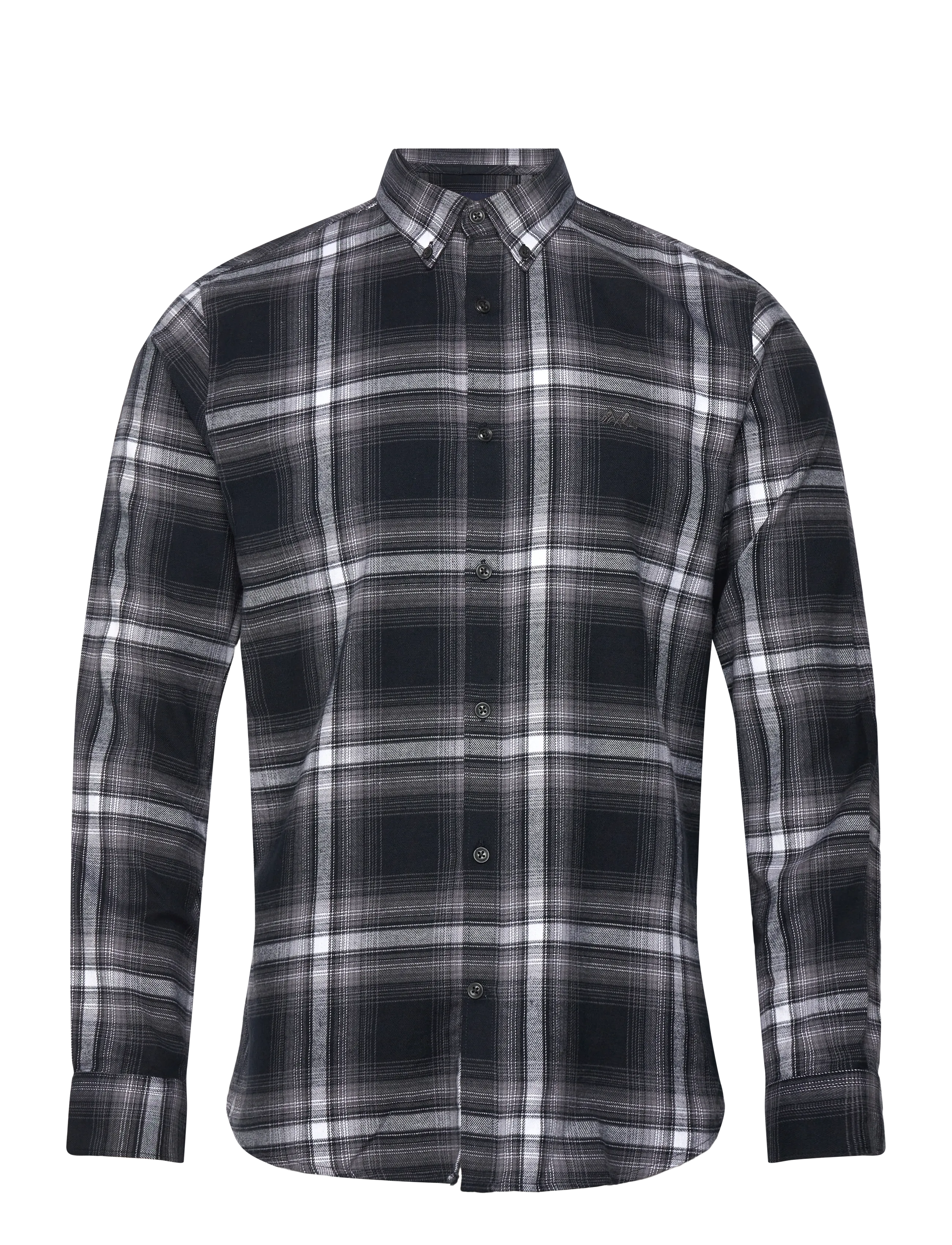 Lindbergh Brushed checked shirt L/S - Hemden - BLACK / black