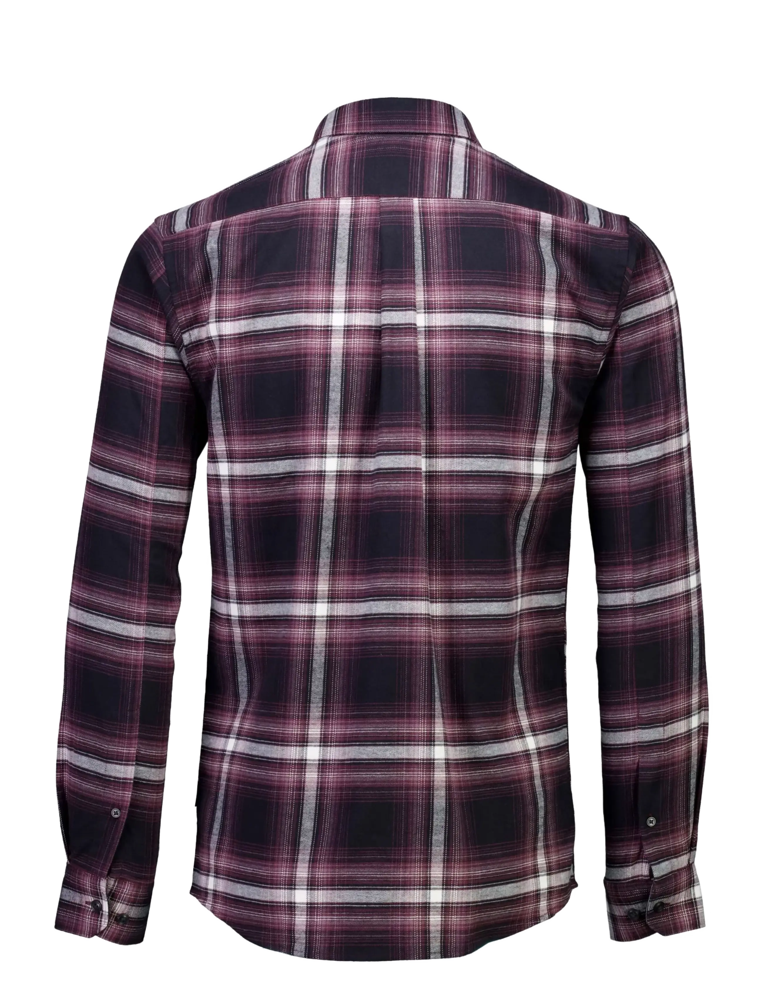 Lindbergh - Brushed checked shirt L/S - flannel shirts - dk bordeaux - 2