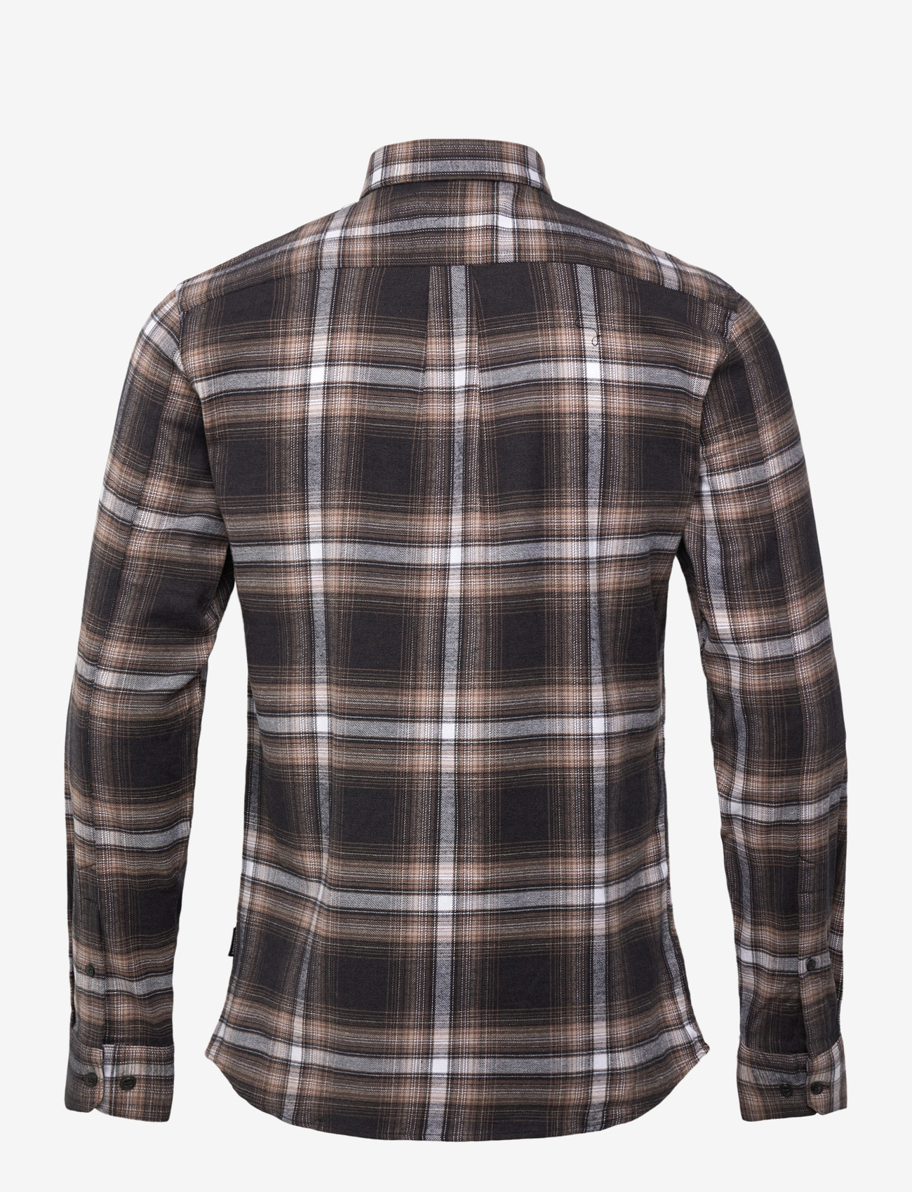 Lindbergh - Brushed checked shirt L/S - flannel-skjorter - dk brown - 2