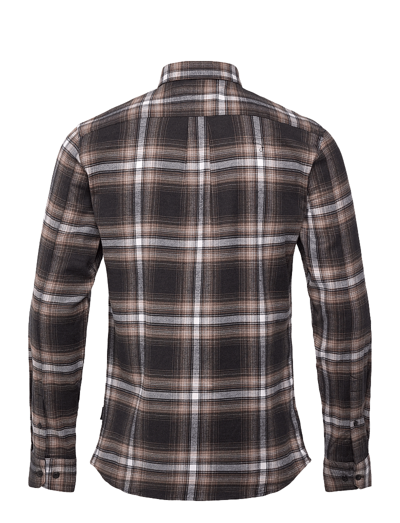 Lindbergh - Brushed checked shirt L/S - flanell-hemden - dk brown - 1