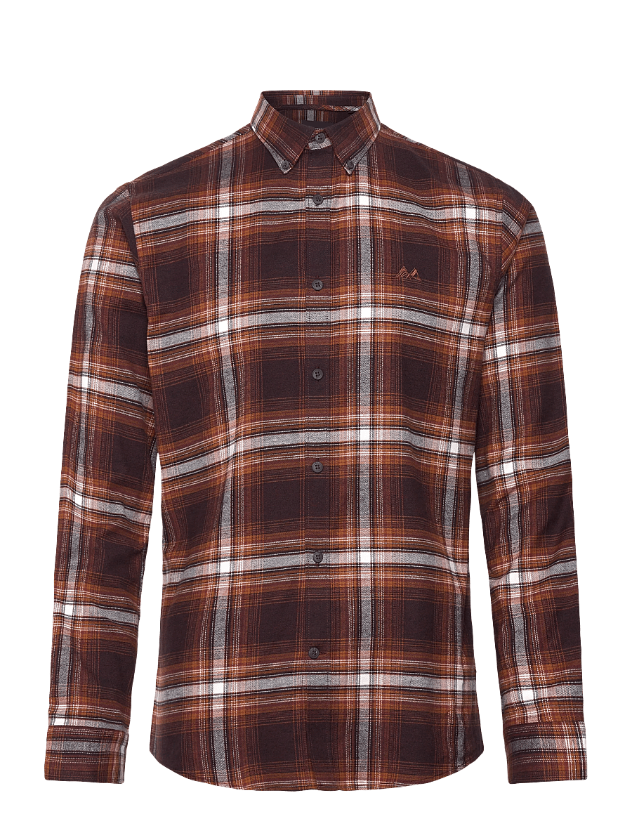 Lindbergh - Brushed checked shirt L/S - flanell-hemden - dk burgundy - 1