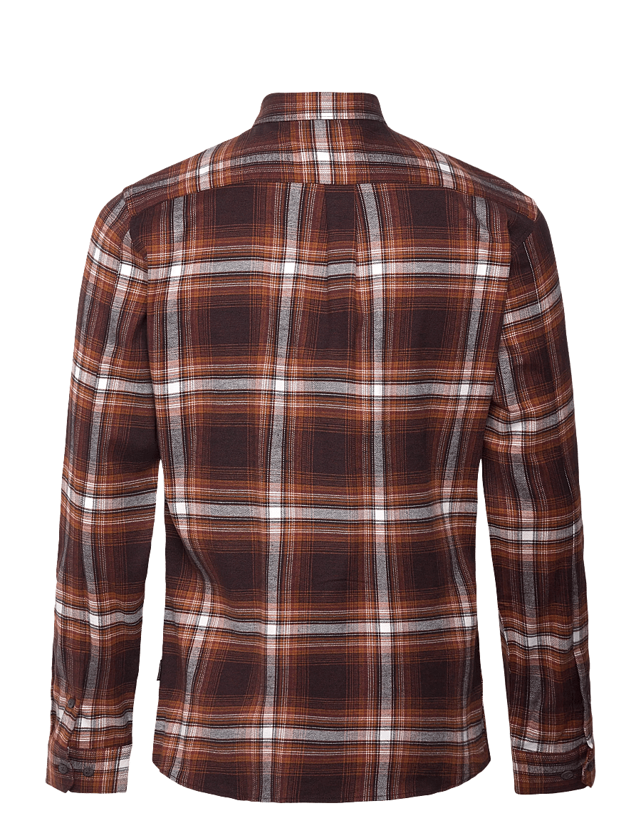 Lindbergh - Brushed checked shirt L/S - flanell-hemden - dk burgundy - 2