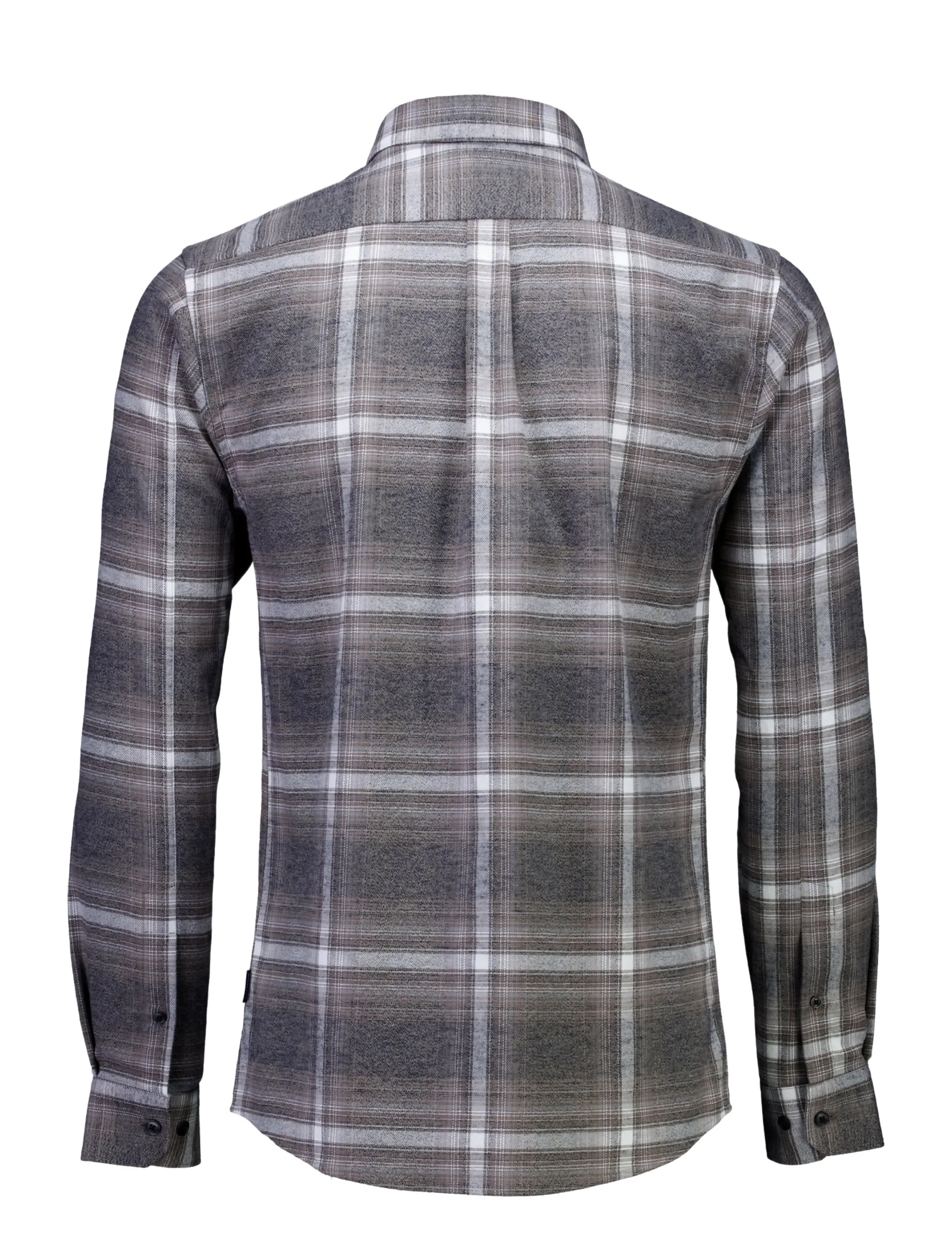 Lindbergh - Brushed checked shirt L/S - flannel shirts - lt khaki - 1