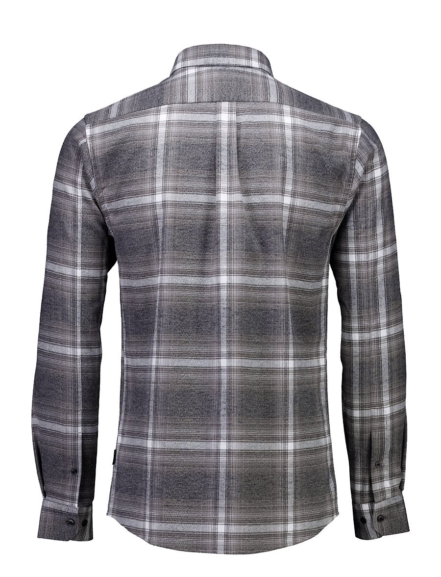 Lindbergh - Brushed checked shirt L/S - flannel shirts - lt khaki - 1