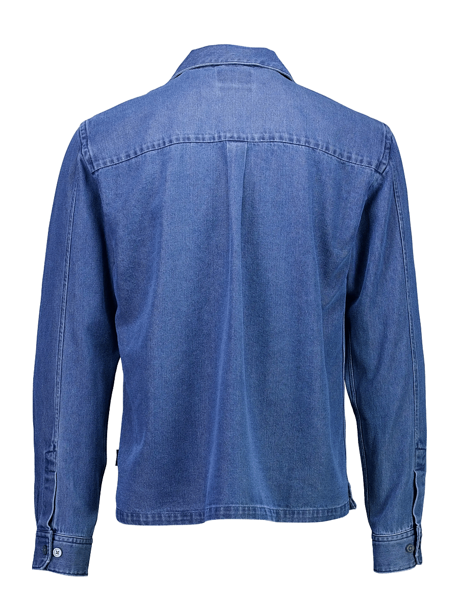 Lindbergh - Washed denim shirt L/S - heavy wash - 2