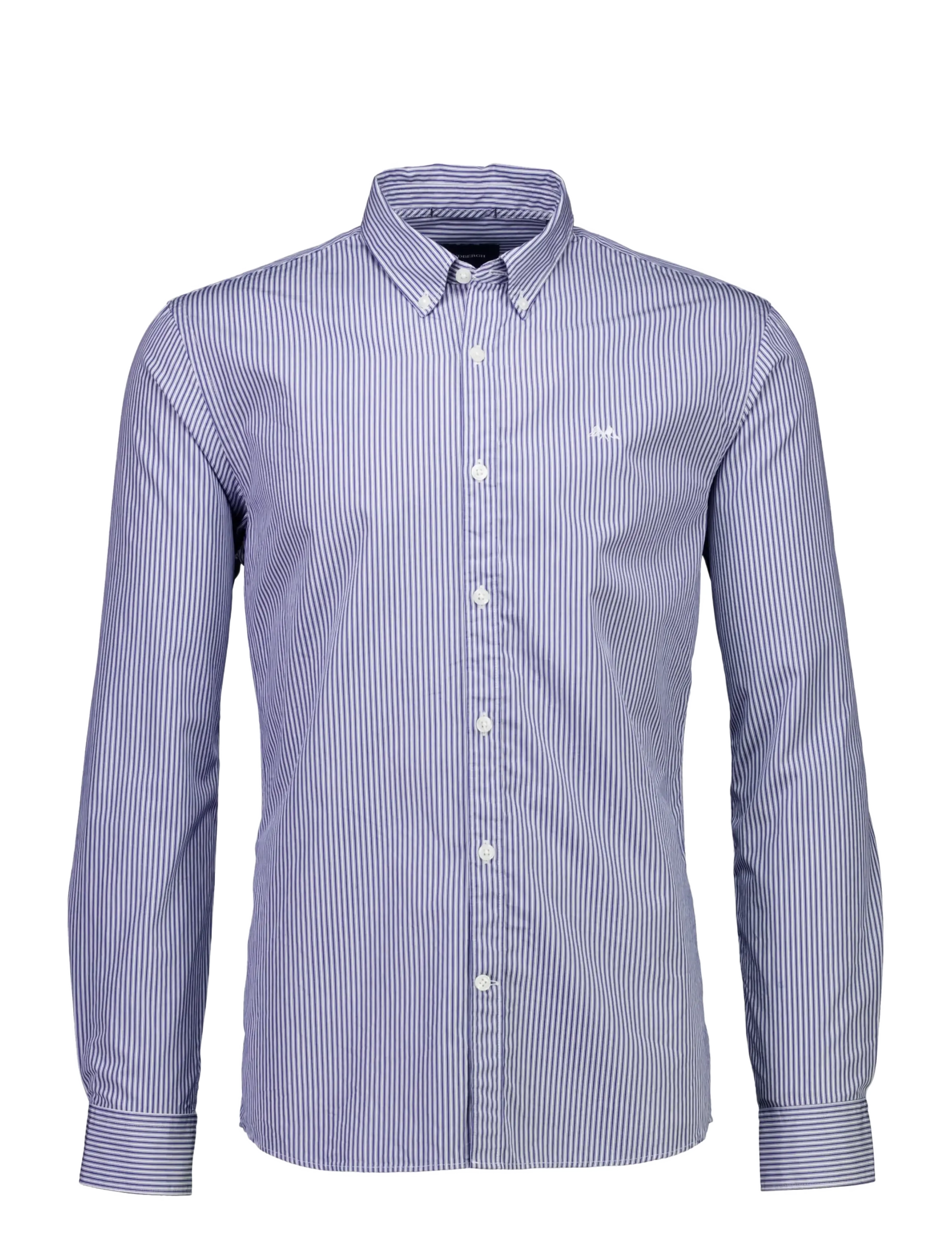 Lindbergh Soft touch stripe shirt L/S - Tøj - BLUE / blue