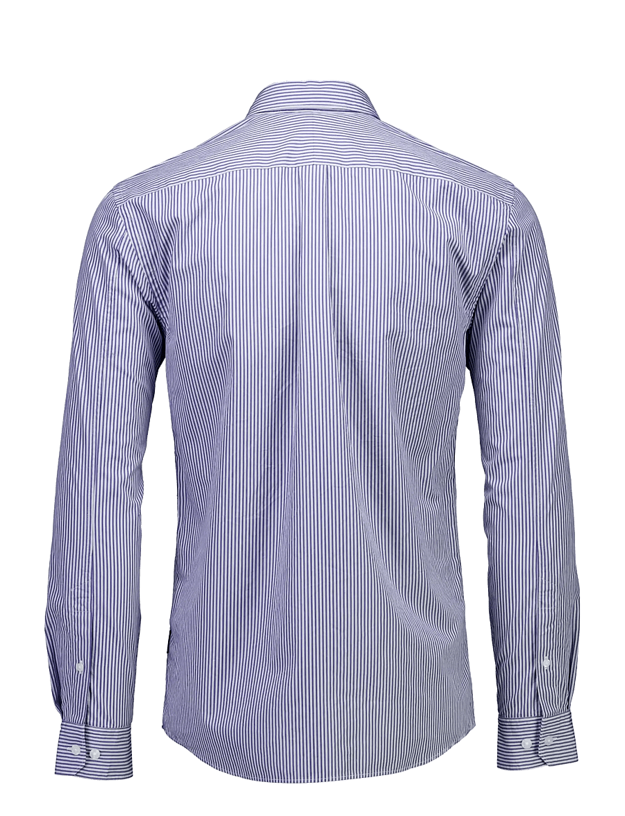 Lindbergh - Soft touch stripe shirt L/S - blue - 1