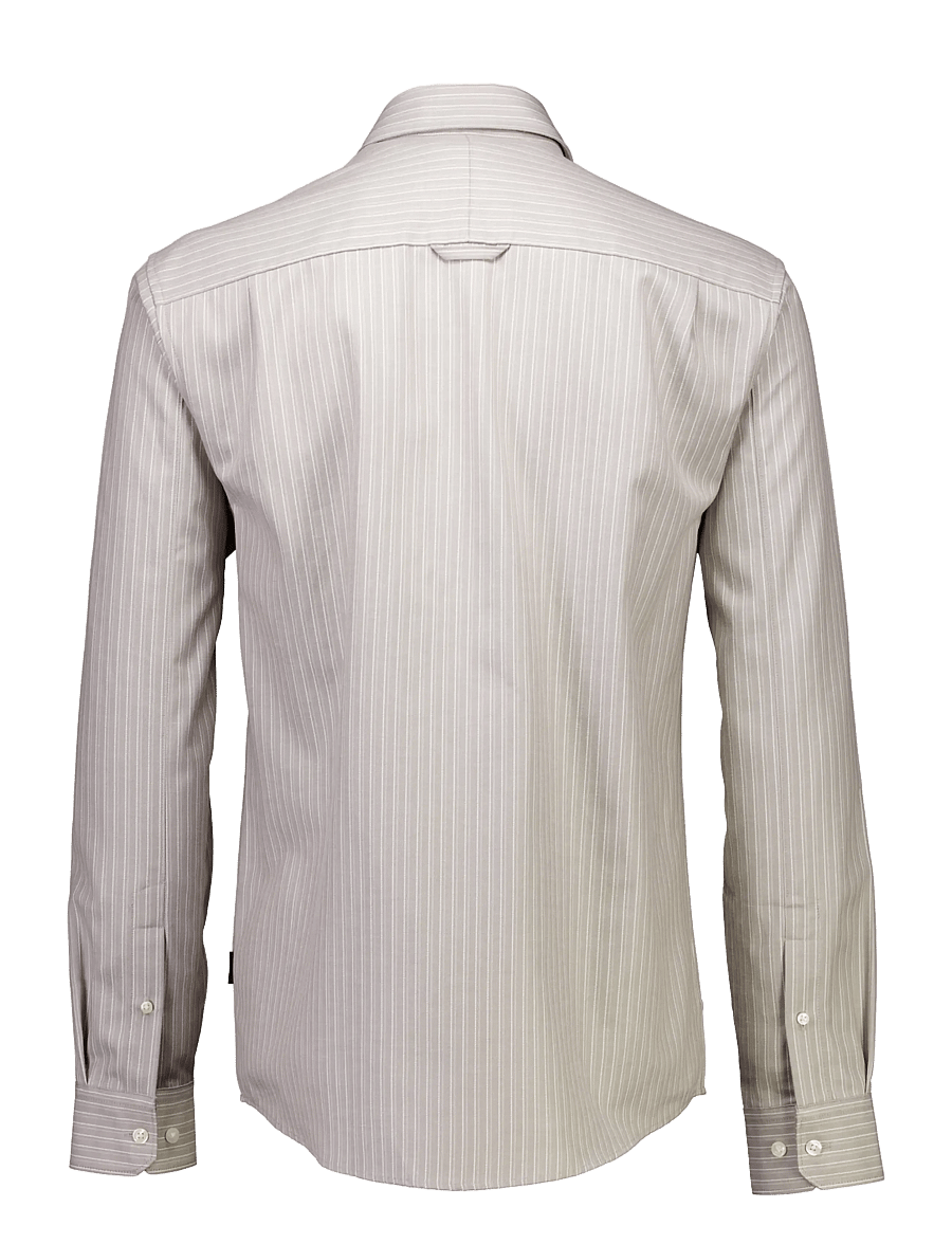 Lindbergh - Stripe shirt L/S - striped shirts - lt khaki - 1