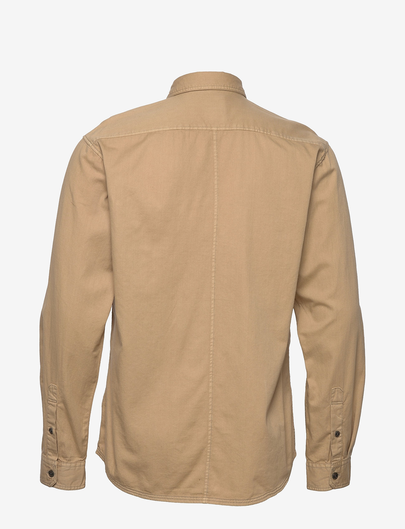 Lindbergh - Utility garment dyed L/S shirt - sand - 1