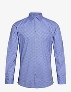 AOP plain stretch shirt L/S - LT BLUE