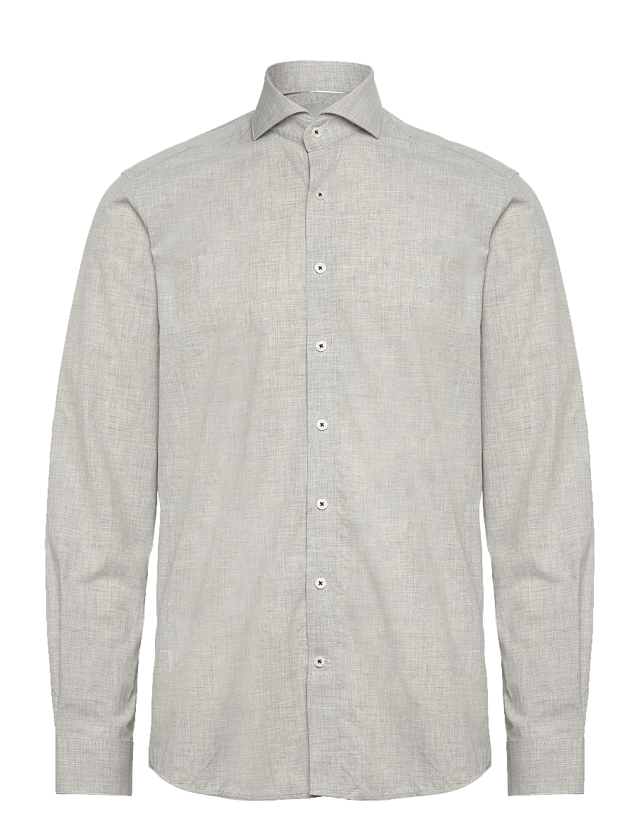 Lindbergh - 1927: Striped shirt L/S - pellavakauluspaidat - grey - 0