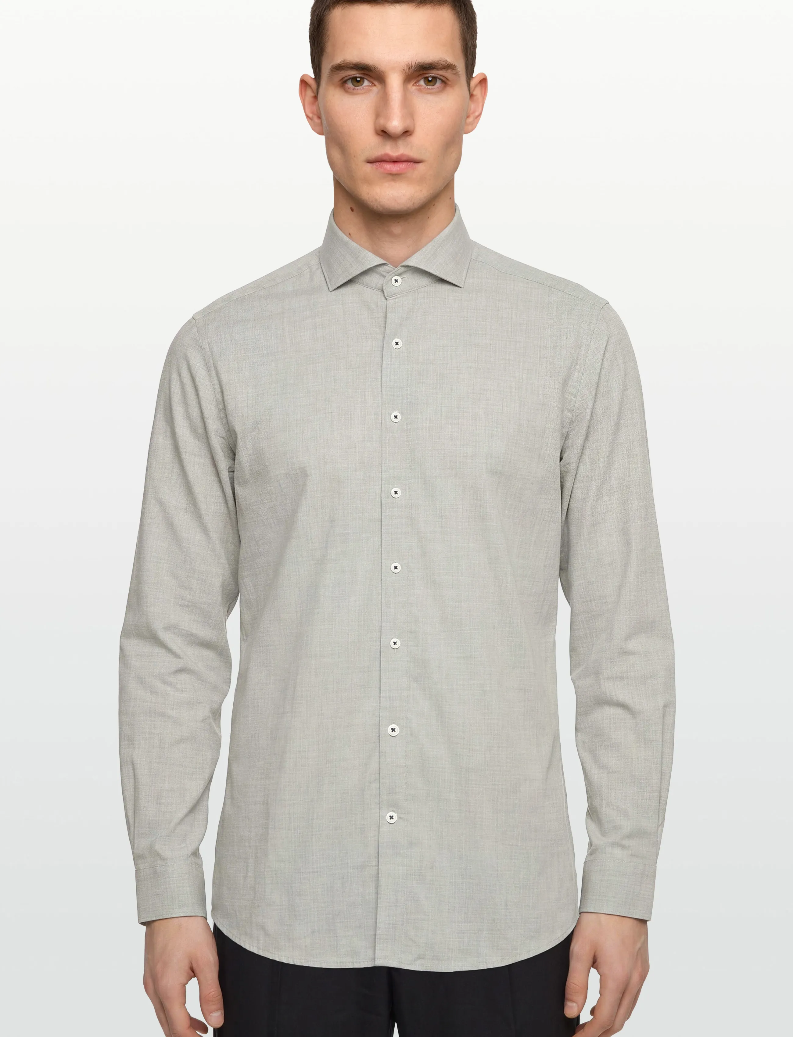 Lindbergh - 1927: Striped shirt L/S - linneskjortor - grey - 3