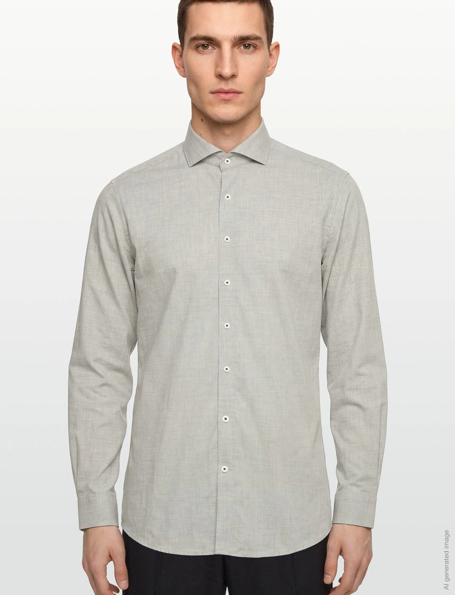Lindbergh - 1927: Striped shirt L/S - leinenhemden - grey - 3