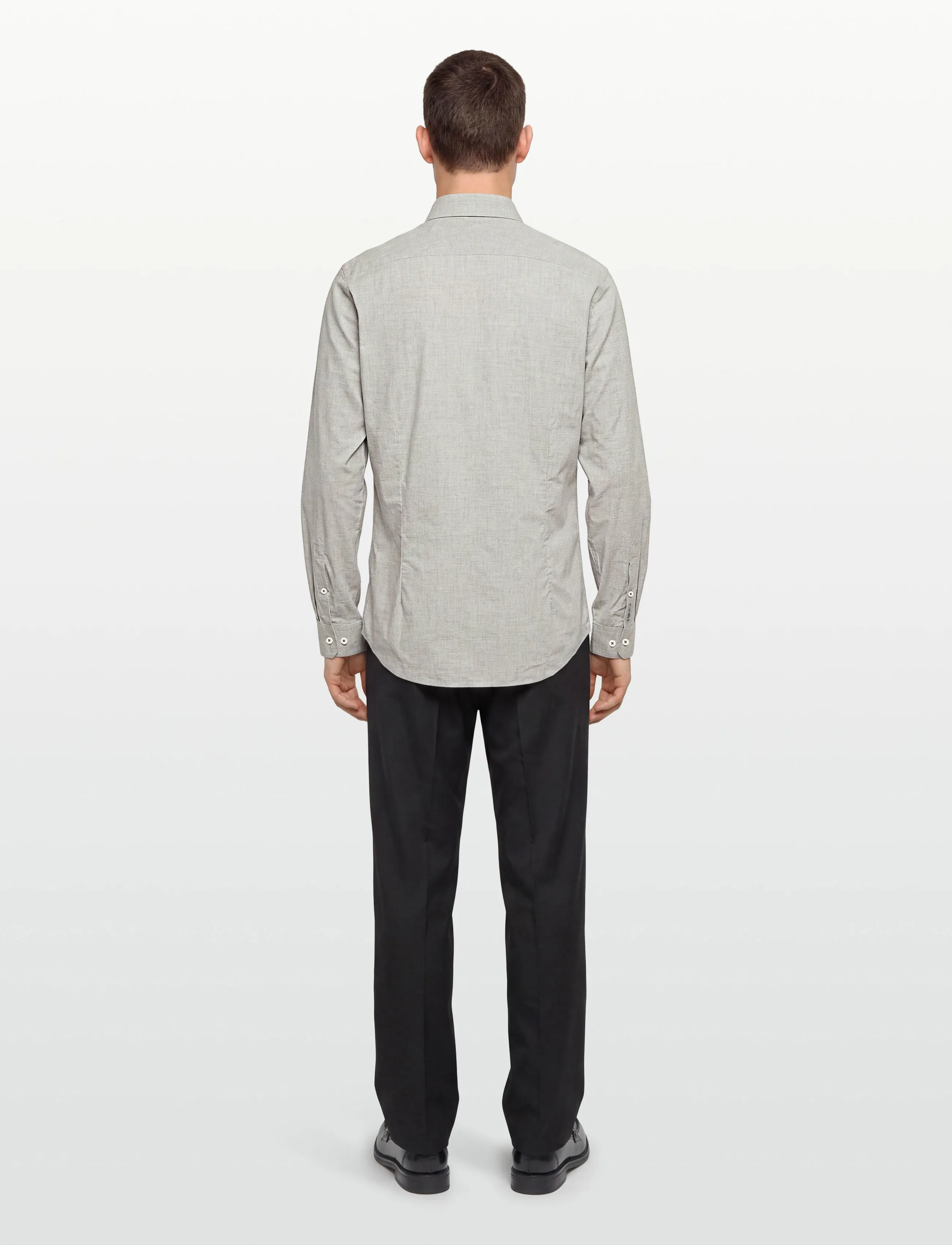 Lindbergh - 1927: Striped shirt L/S - linneskjortor - grey - 4