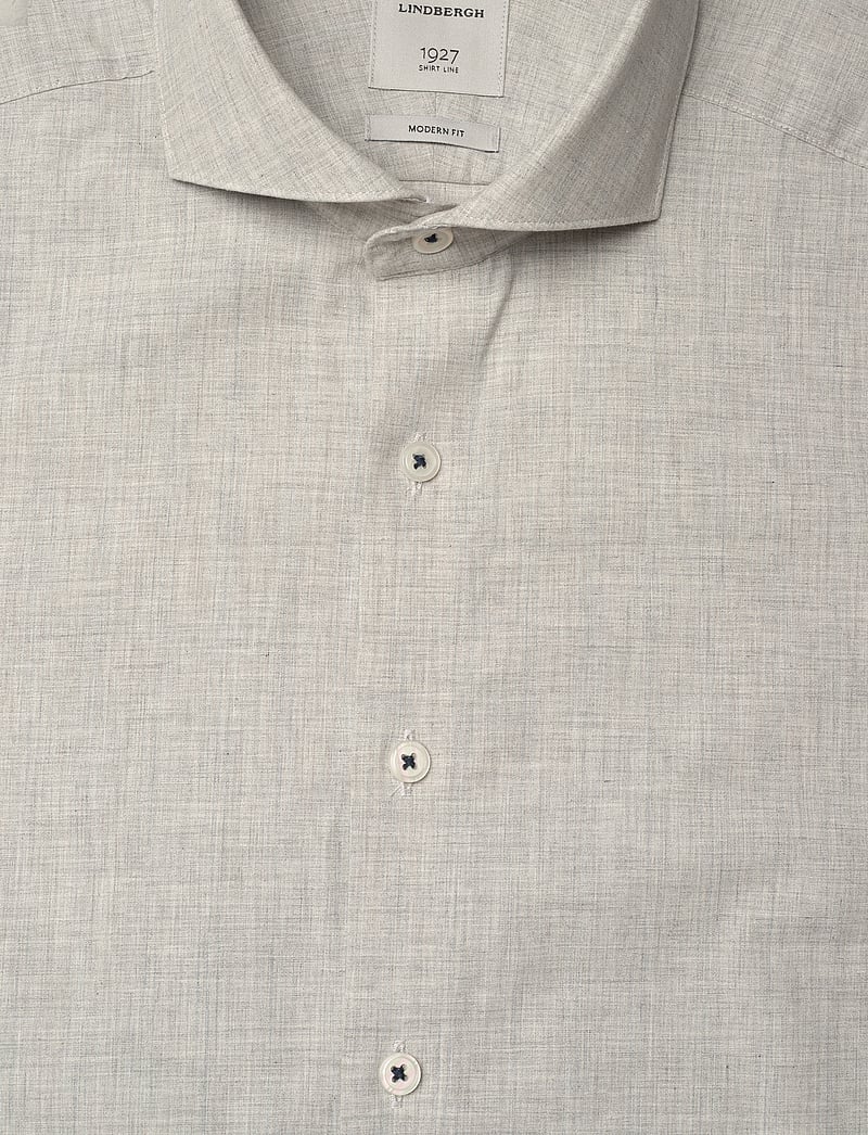 Lindbergh - 1927: Striped shirt L/S - leinenhemden - grey - 2