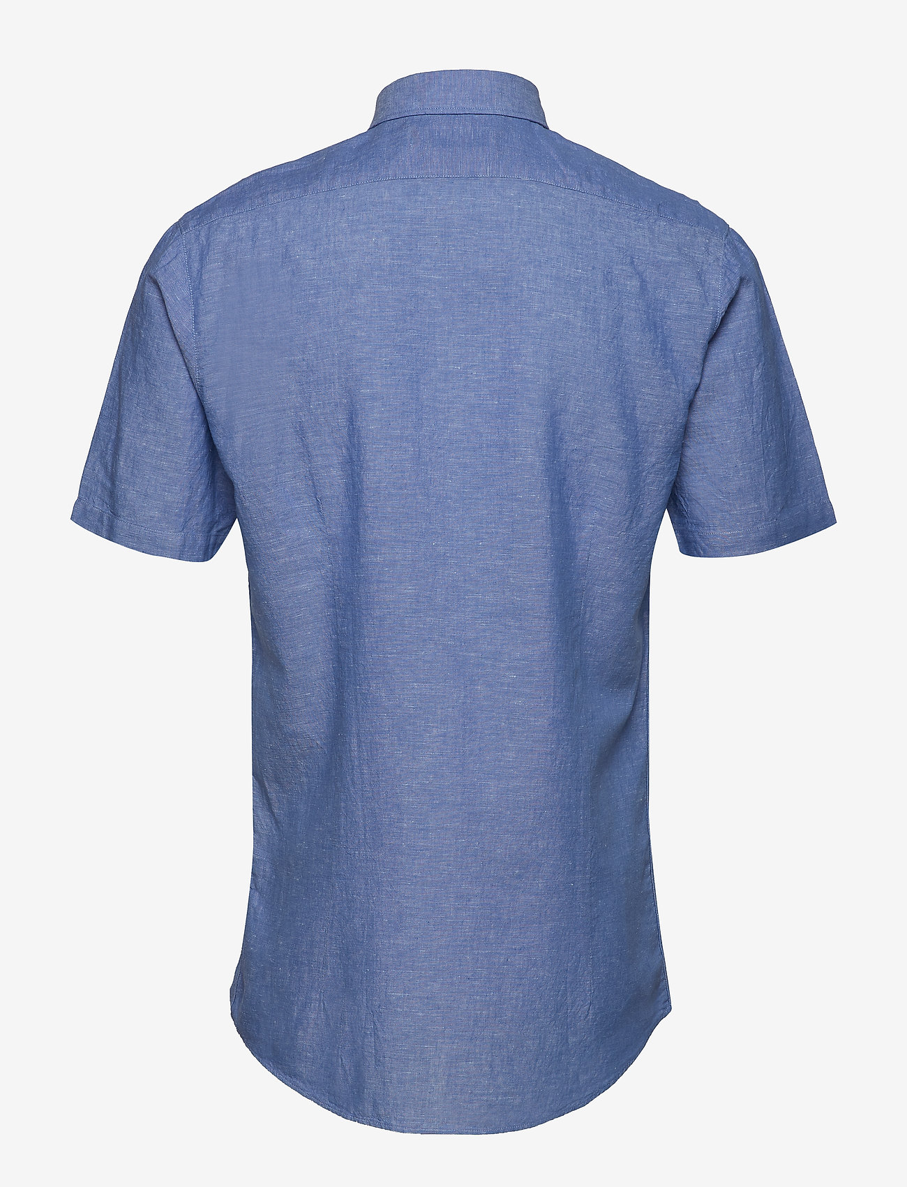 Lindbergh - Solid cotton/linen shirt S/S - light blue - 1