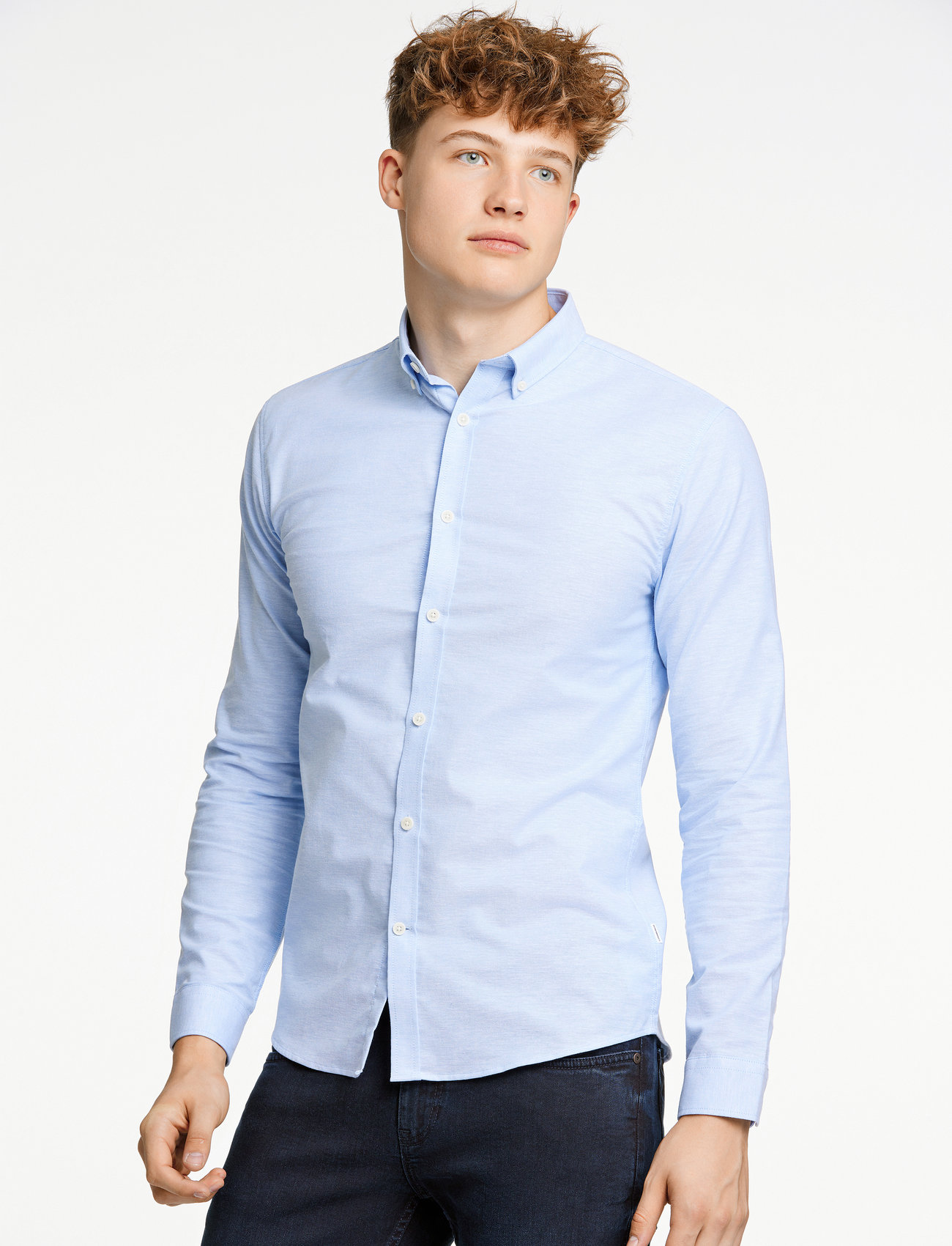 Lindbergh - Oxford shirt L/S - nordisk stil - light blue - 0