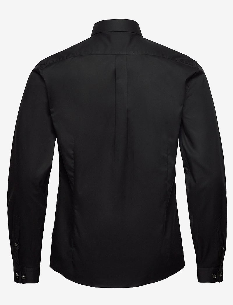 Lindbergh - Small collar, tailor fit cotton shirt, WF - kostymskjortor - black - 2